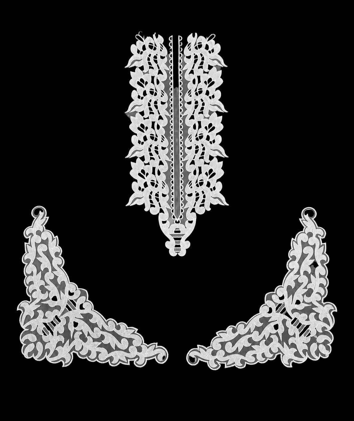 🎀 3D Designer Neckline & Daman Patch  - ( N007 )