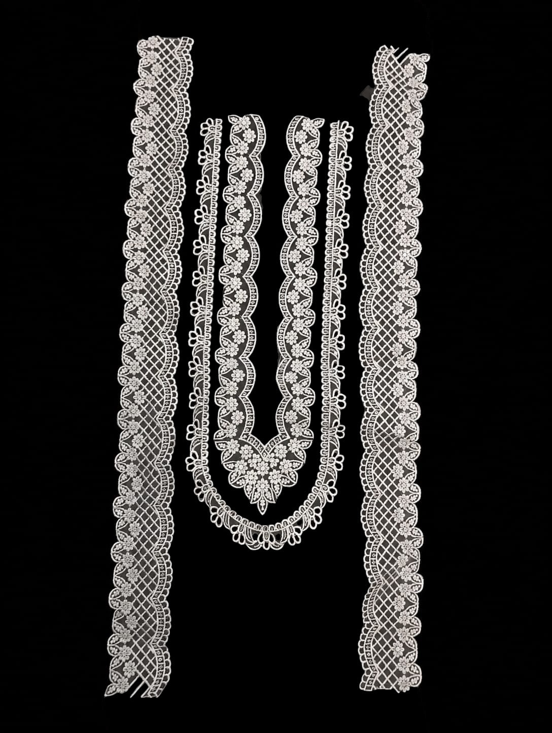 🎀 3D Designer Neckline & Daman Patch  - ( N014 )