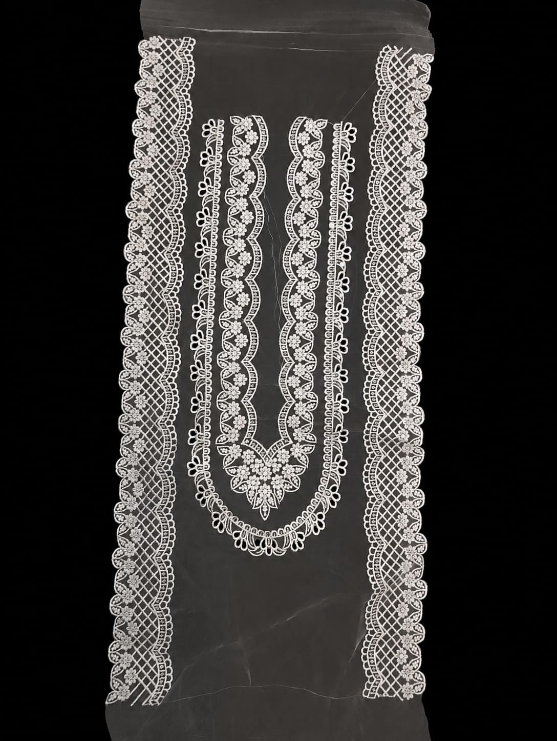 🎀 3D Designer Neckline & Daman Patch  - ( N014 )