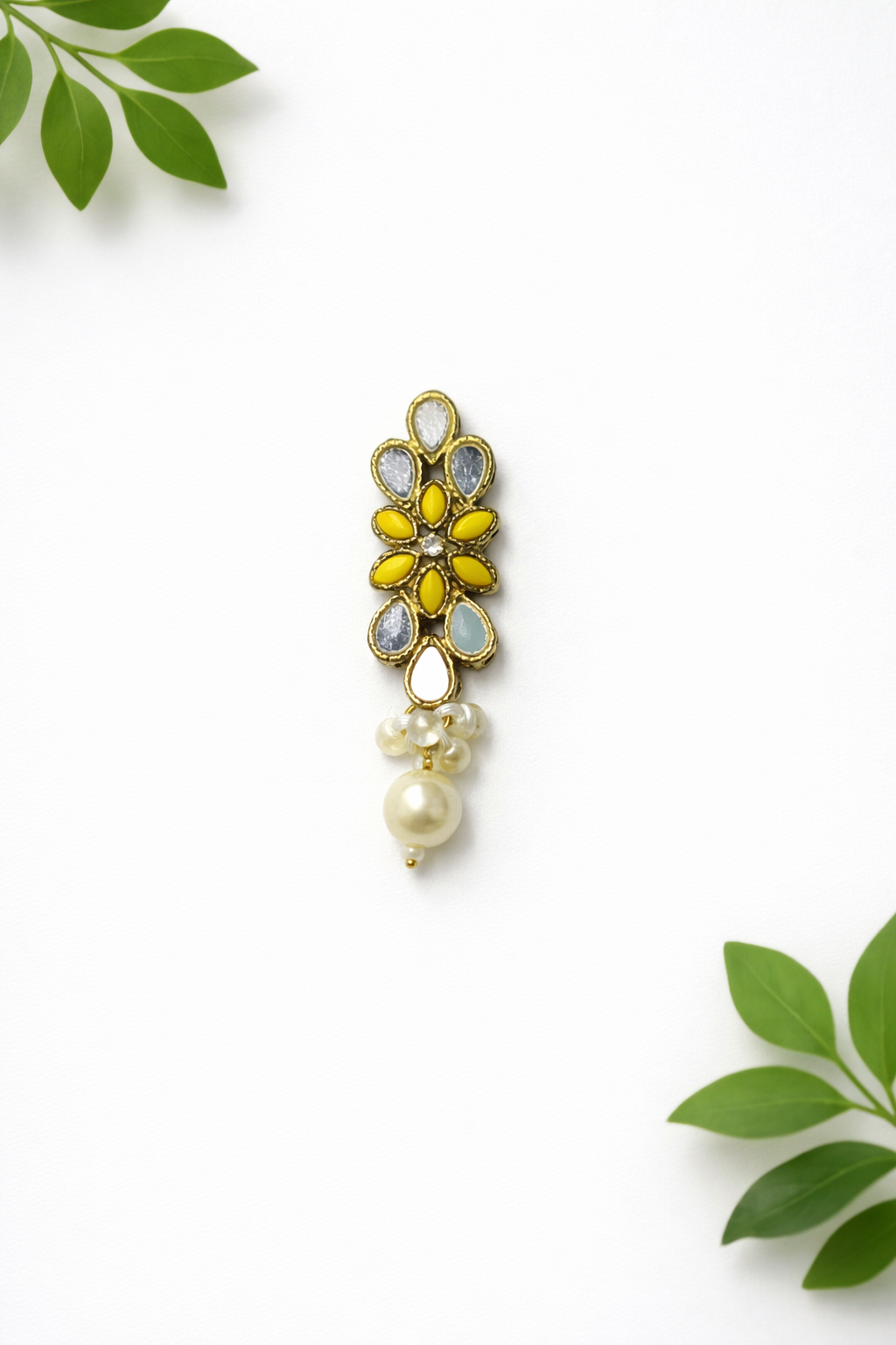 Modern Kundan Button - ( B008 )