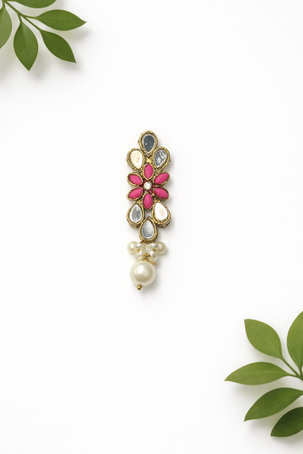 Modern Kundan Button - ( B008 )