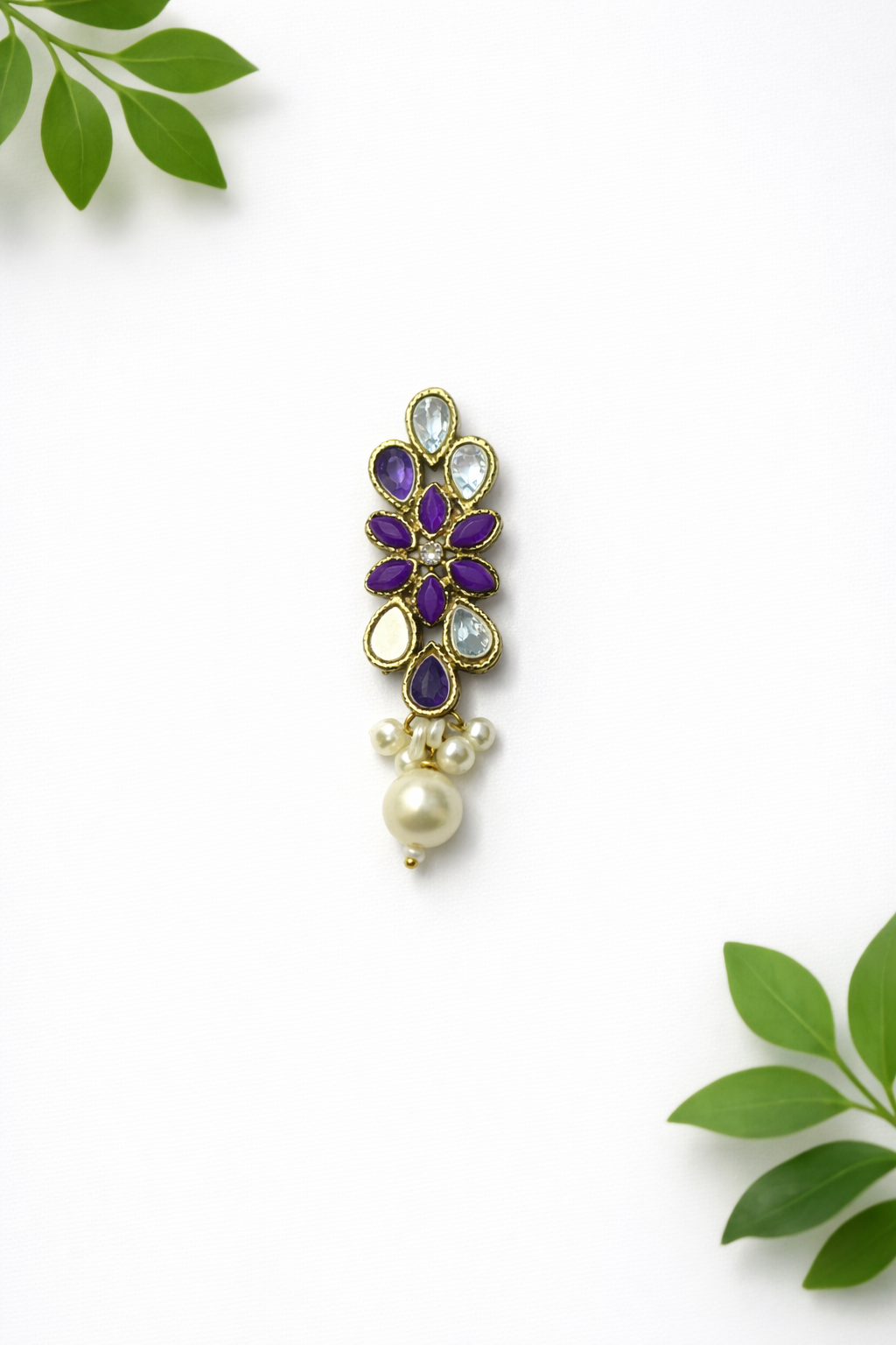 Modern Kundan Button - ( B008 )