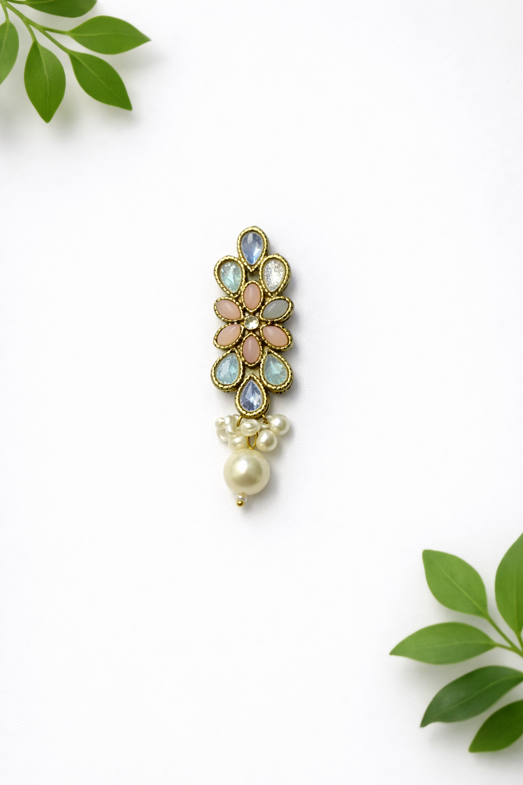 Modern Kundan Button - ( B008 )
