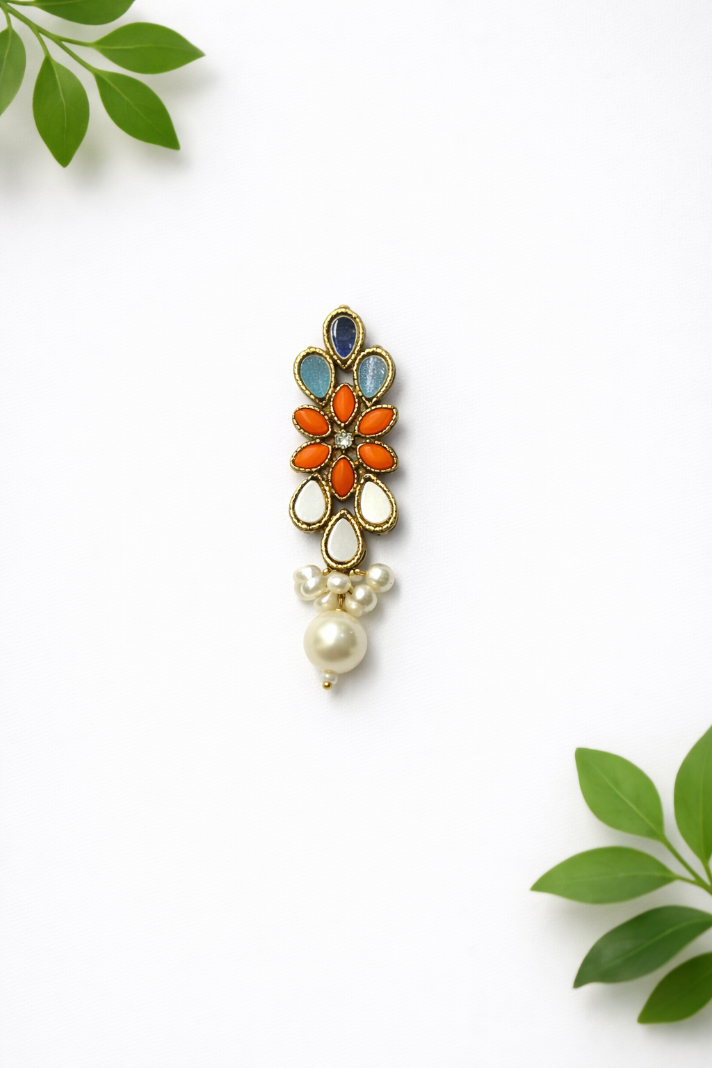 Modern Kundan Button - ( B008 )