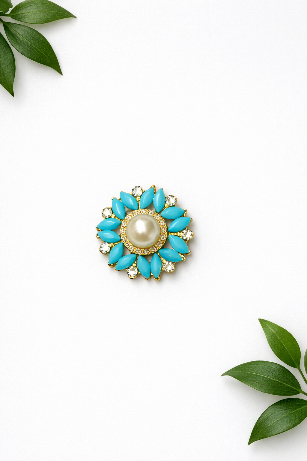 Modern Fancy + Pearl Button - ( B009 )