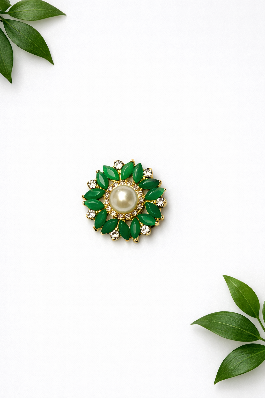 Modern Fancy + Pearl Button - ( B009 )