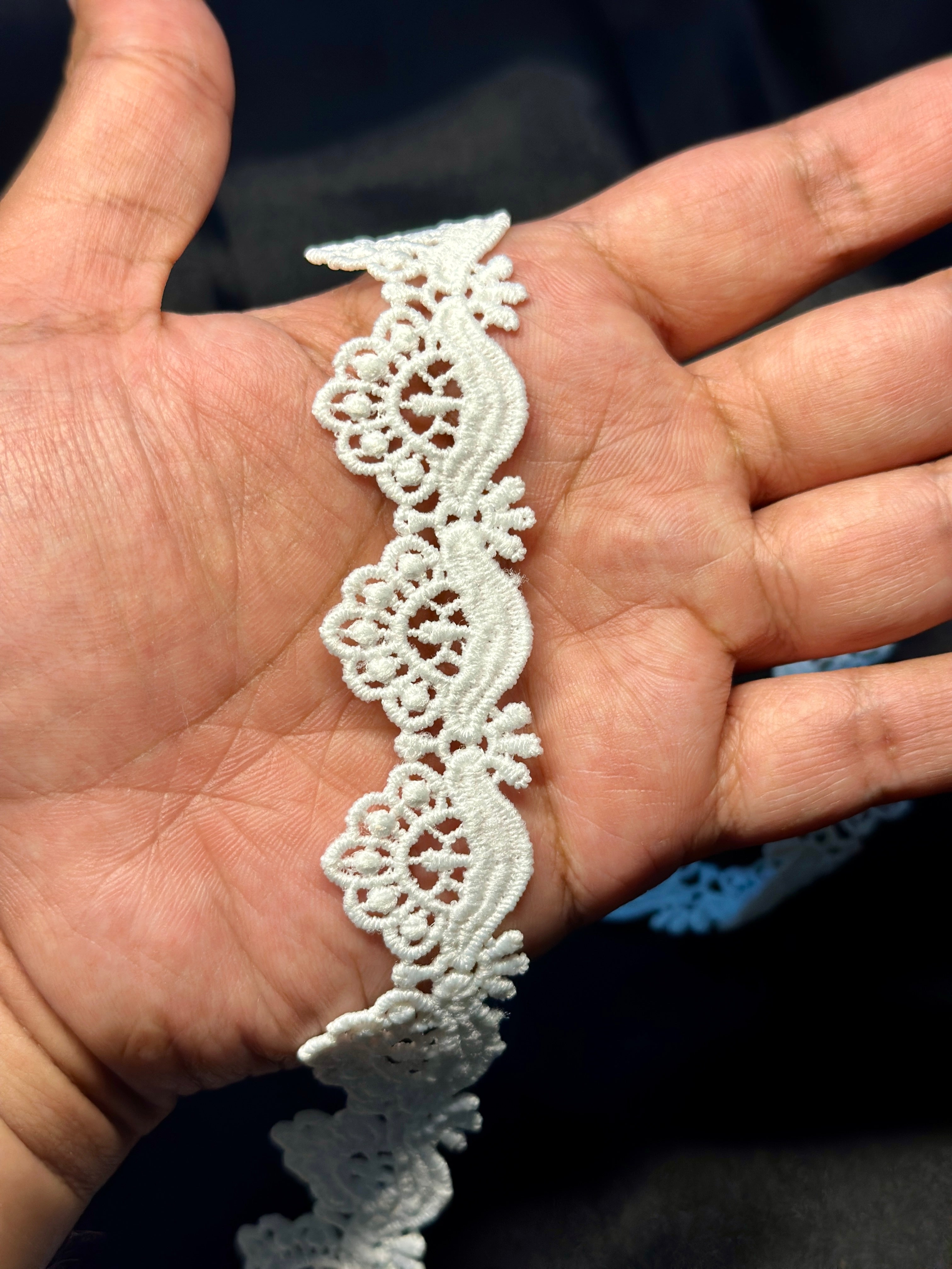 Designer Milky Lace / Dupatta Size- ( L115 )