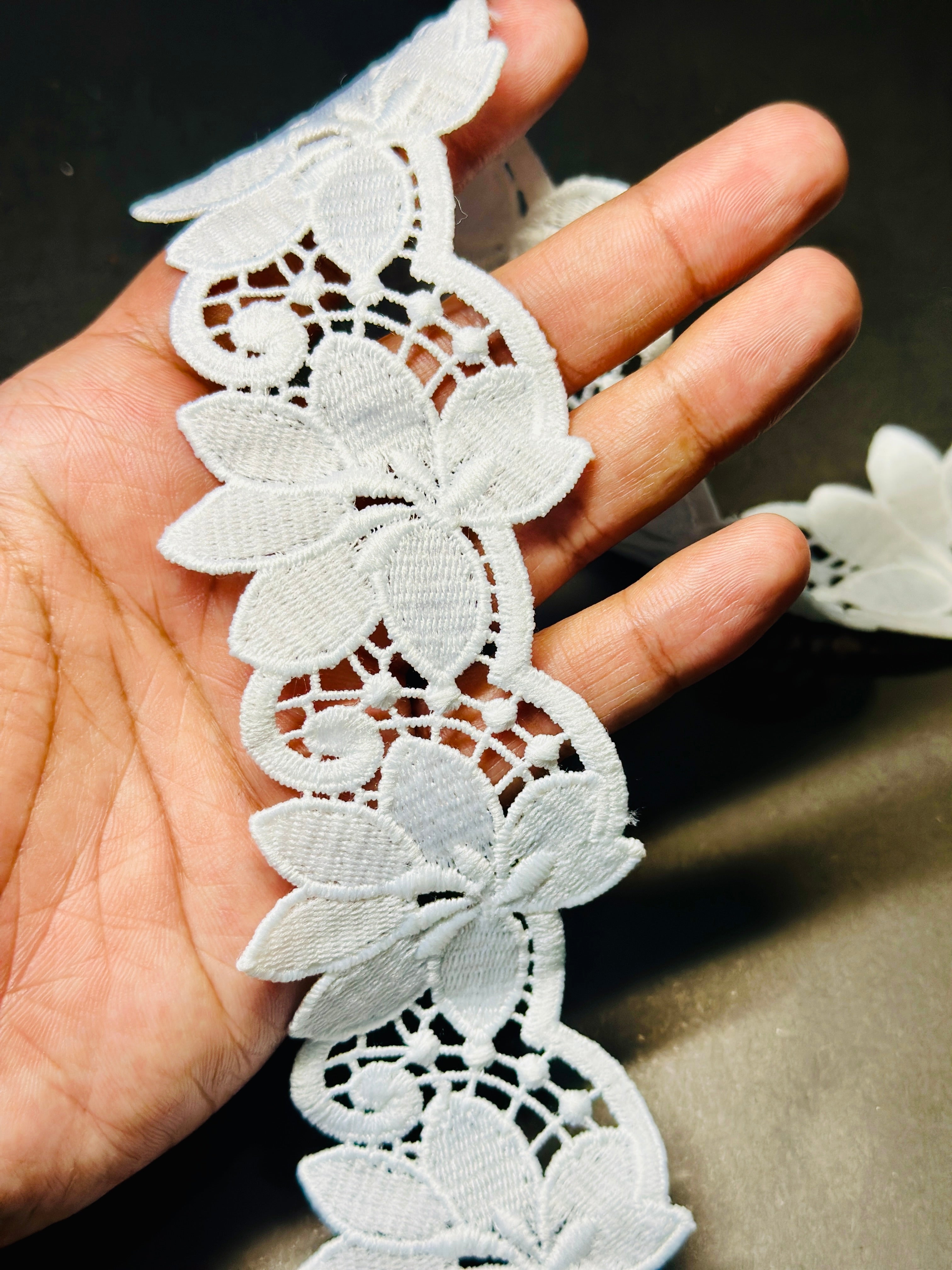 Designer 3D Milky Lace - ( L132 )