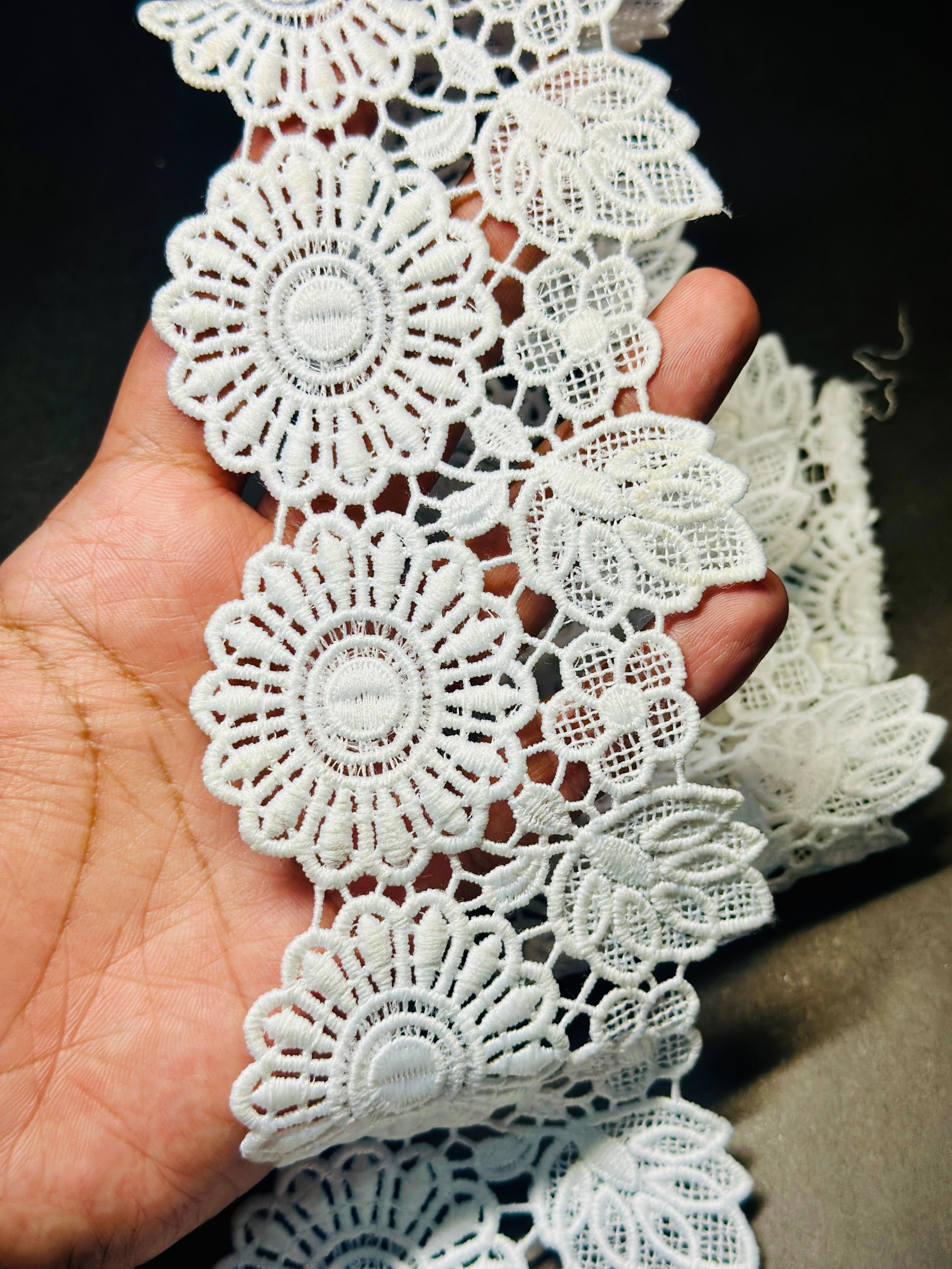 Designer 3D Milky Lace - ( L136 )