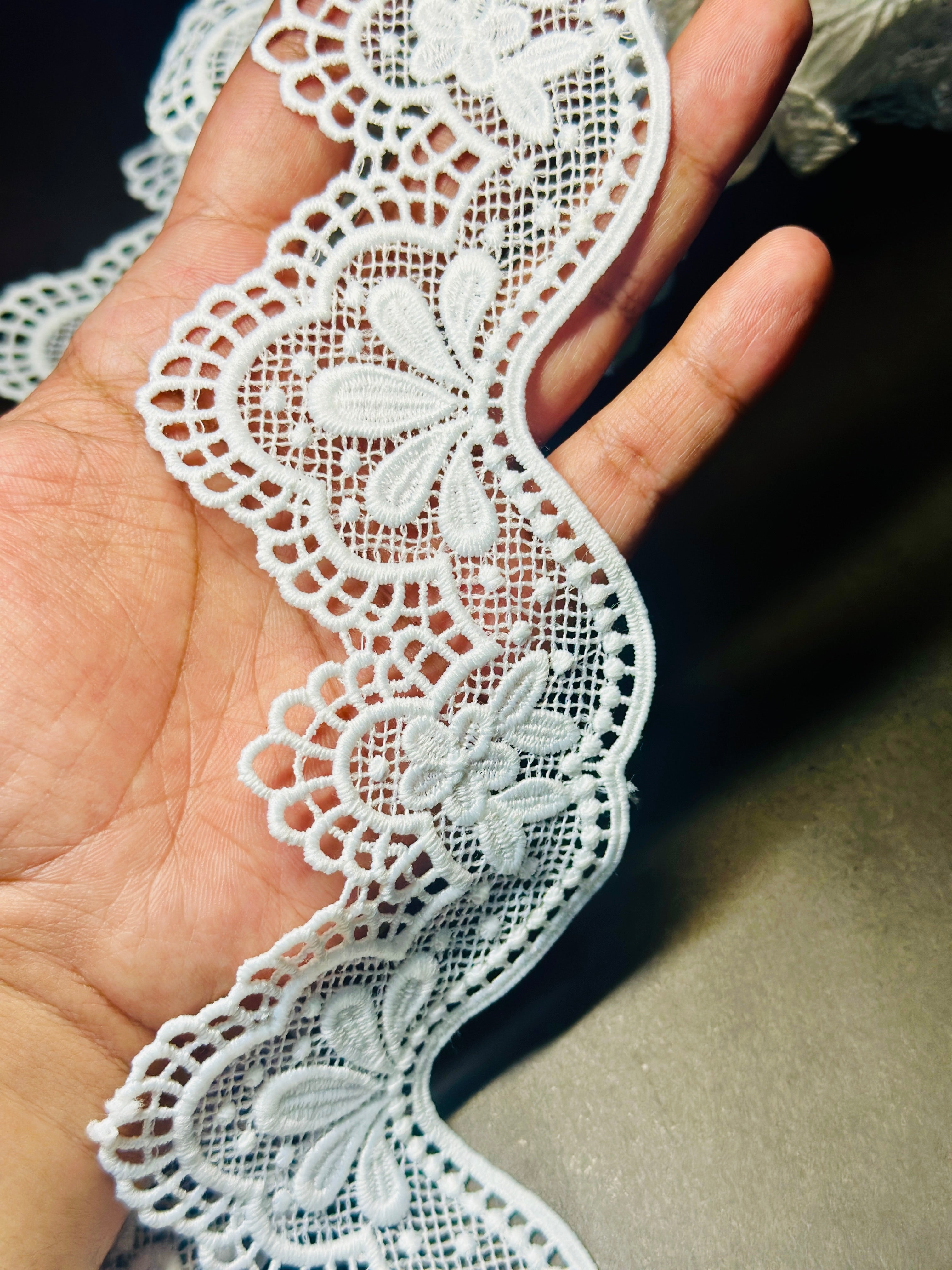 Designer 3D Milky Lace - ( L156 )