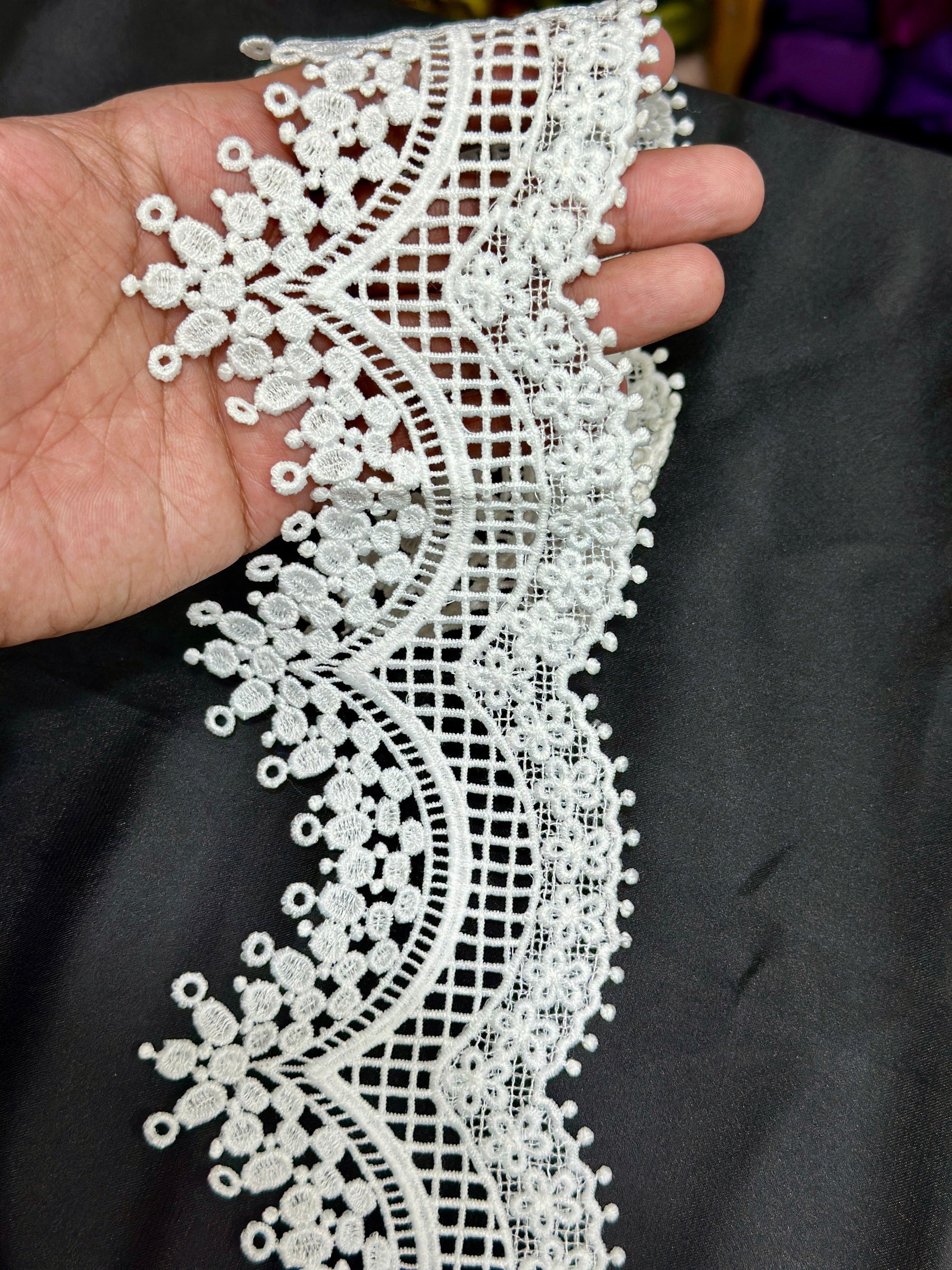Designer 3D Milky Lace - ( L244 )