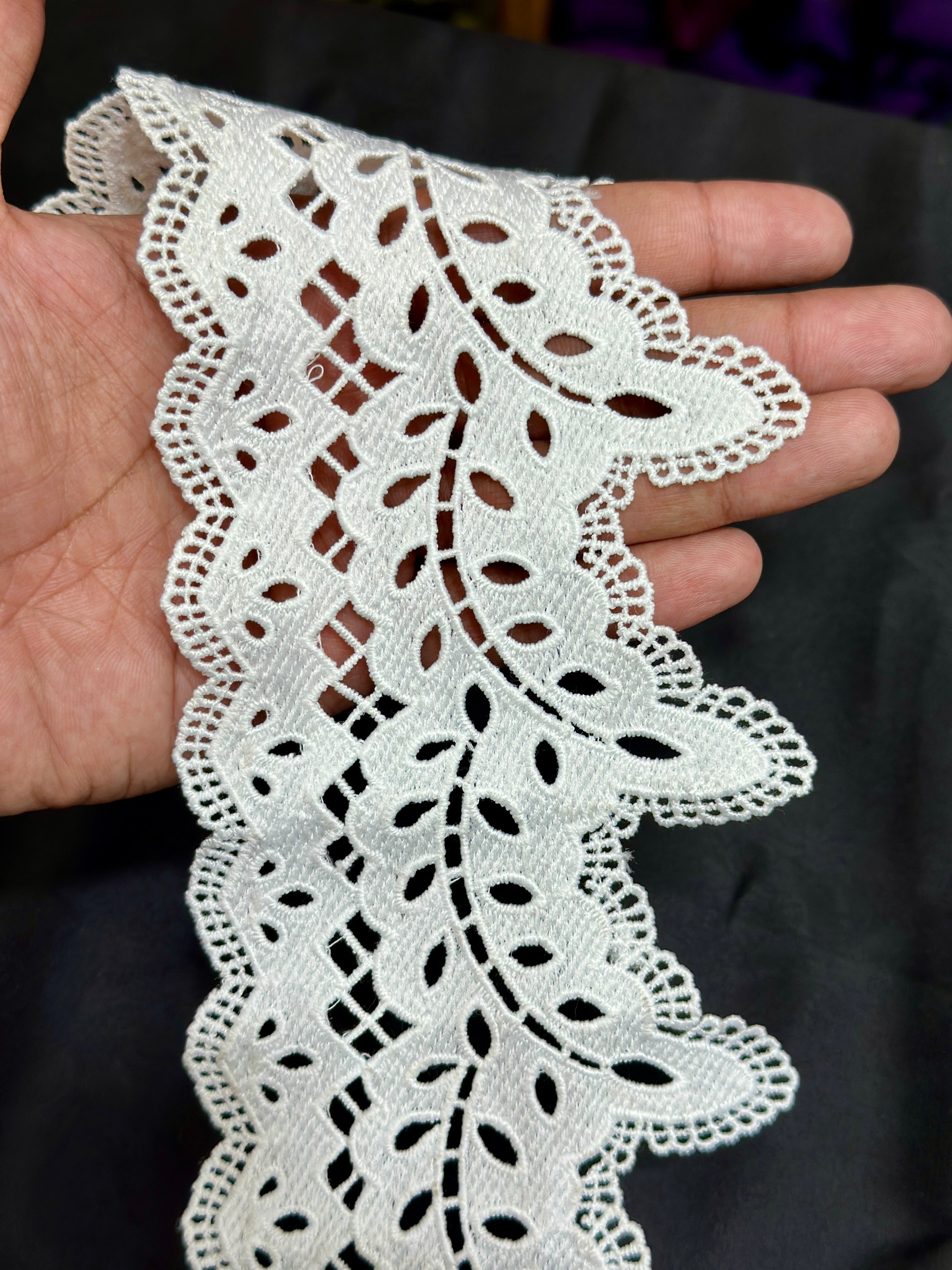 Designer 3D Milky Lace - ( L245 )