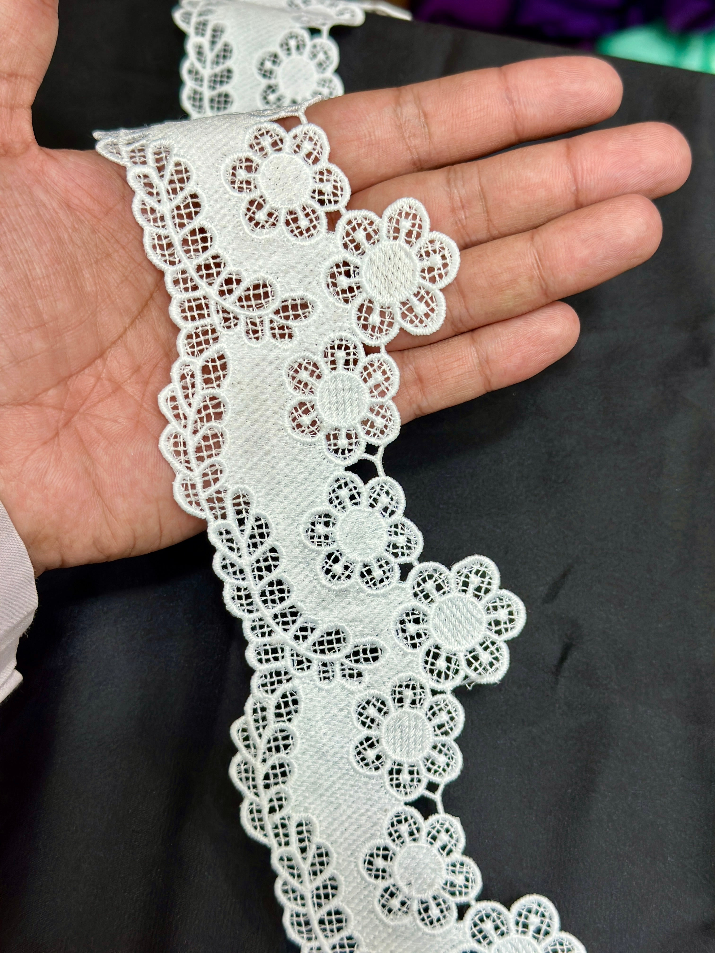 Designer 3D Milky Lace - ( L248 )