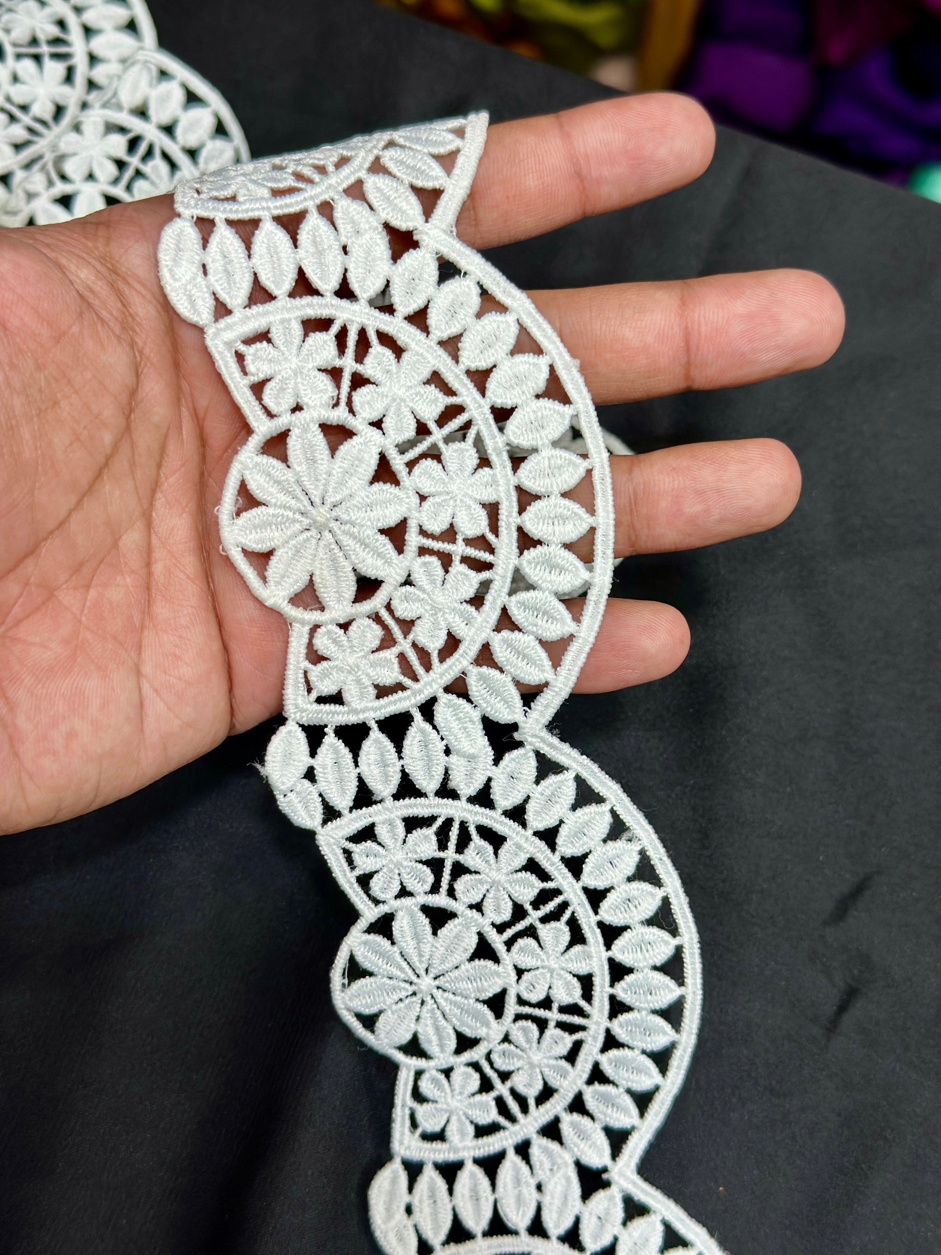 Designer 3D Milky Lace - ( L251 )