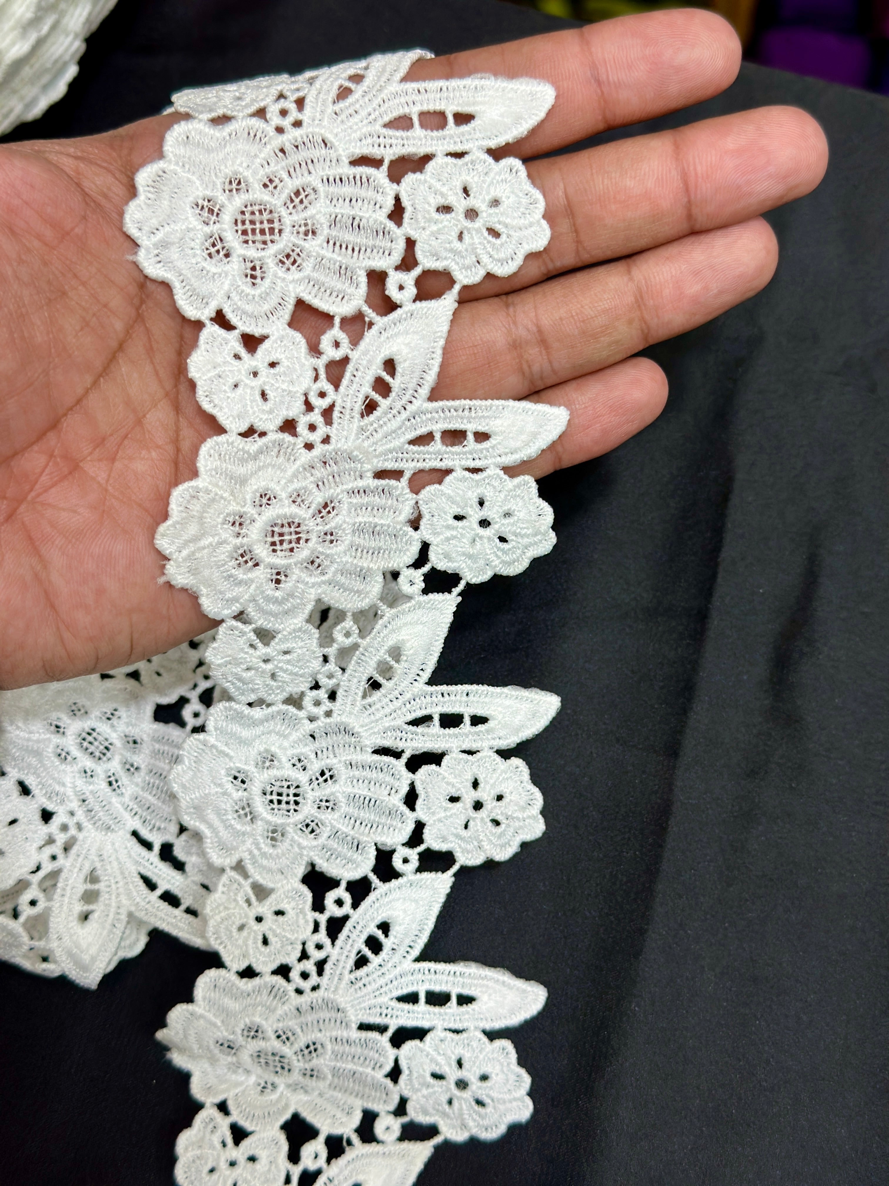 Designer 3D Milky Lace - ( L257 )