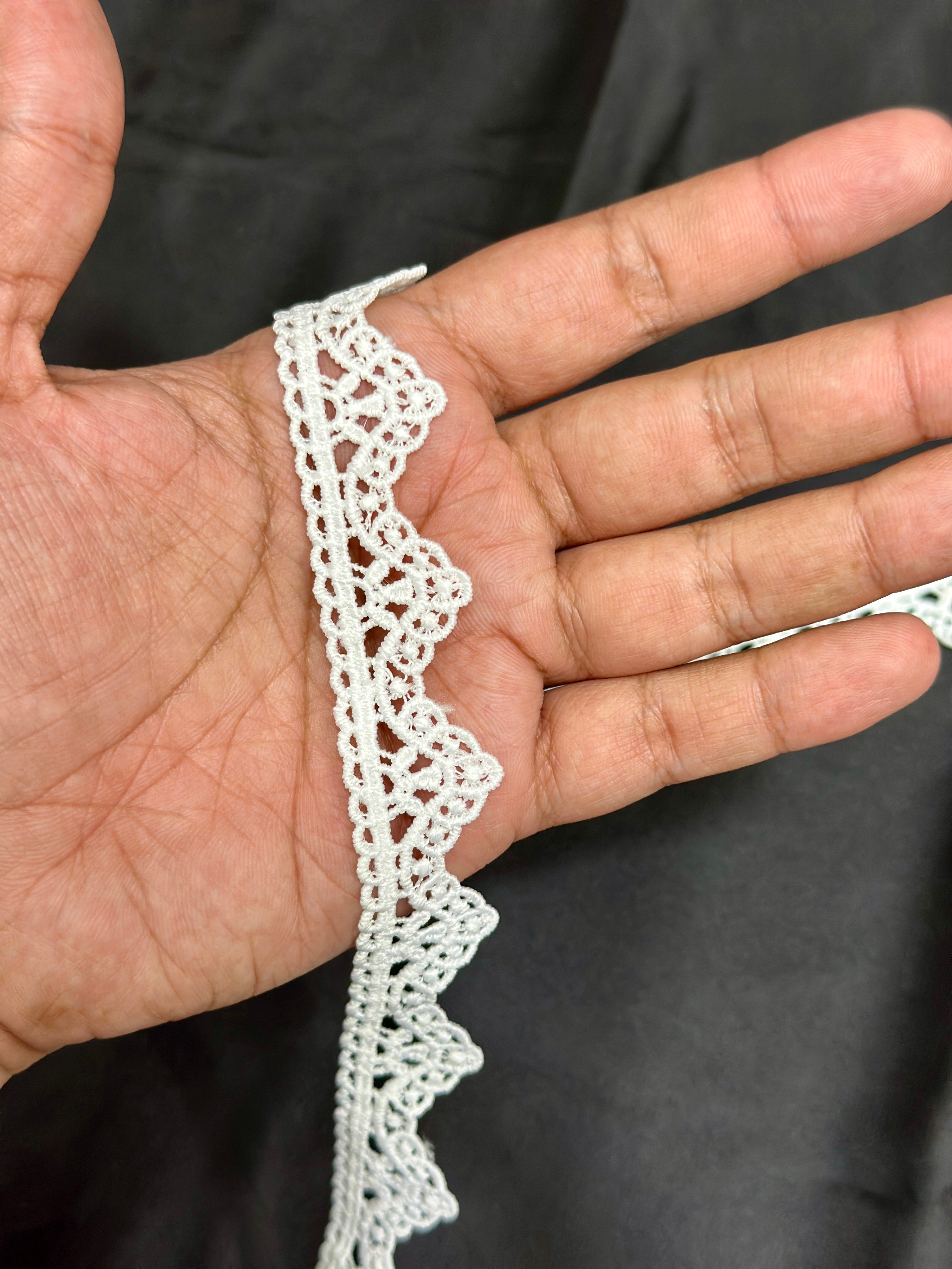Milky Lace / Dupatta Size - ( L283 )