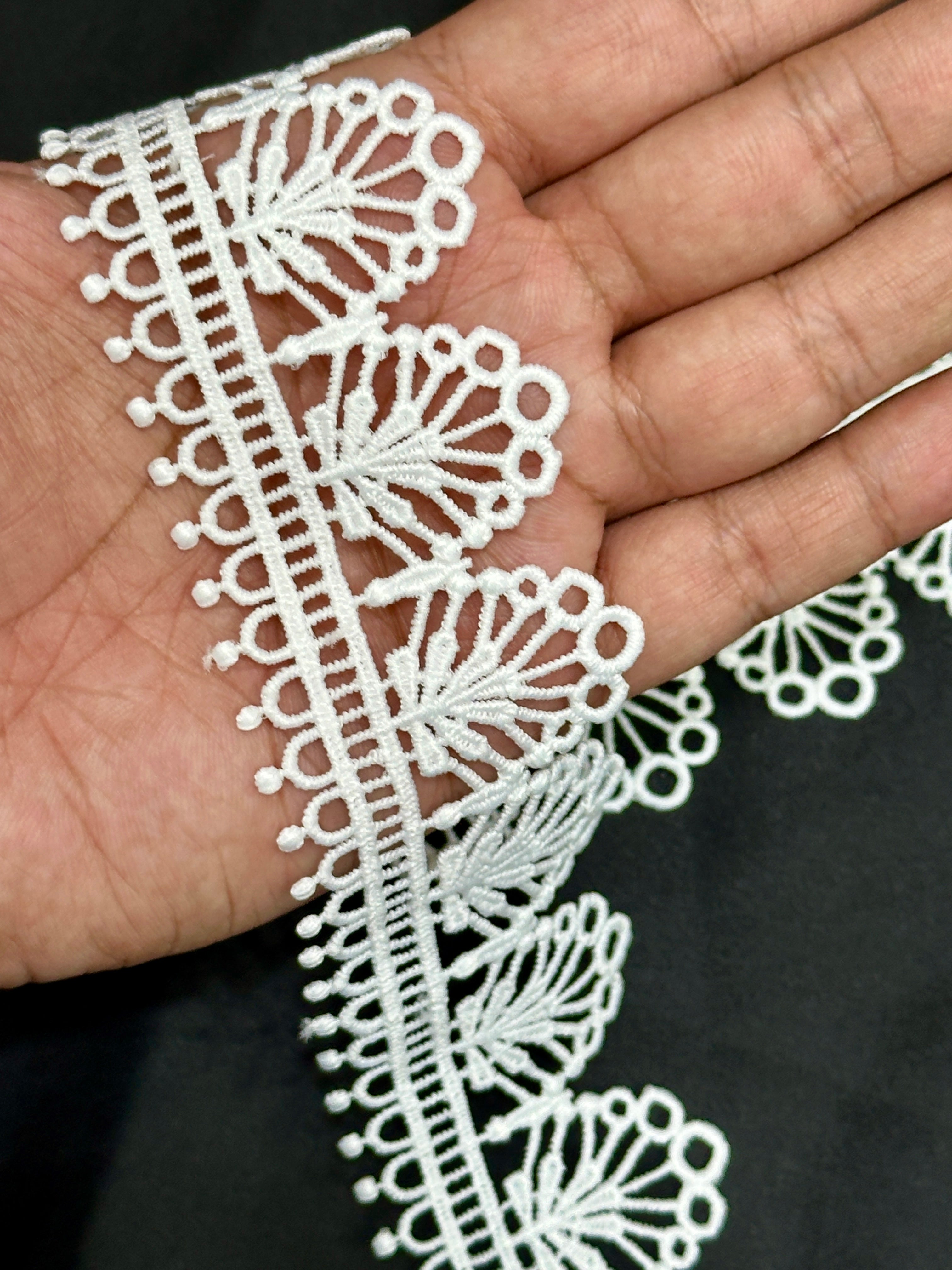 Milky Lace / Dupatta Size - ( L288 )