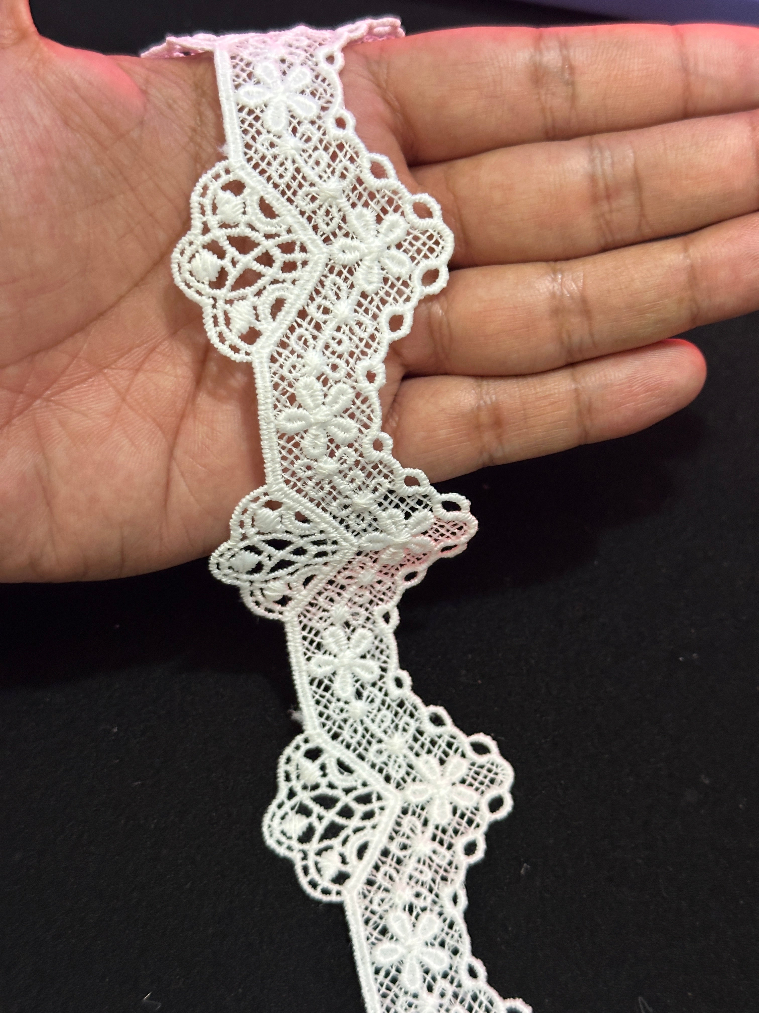 Designer 3D Milky Lace - ( L354 )