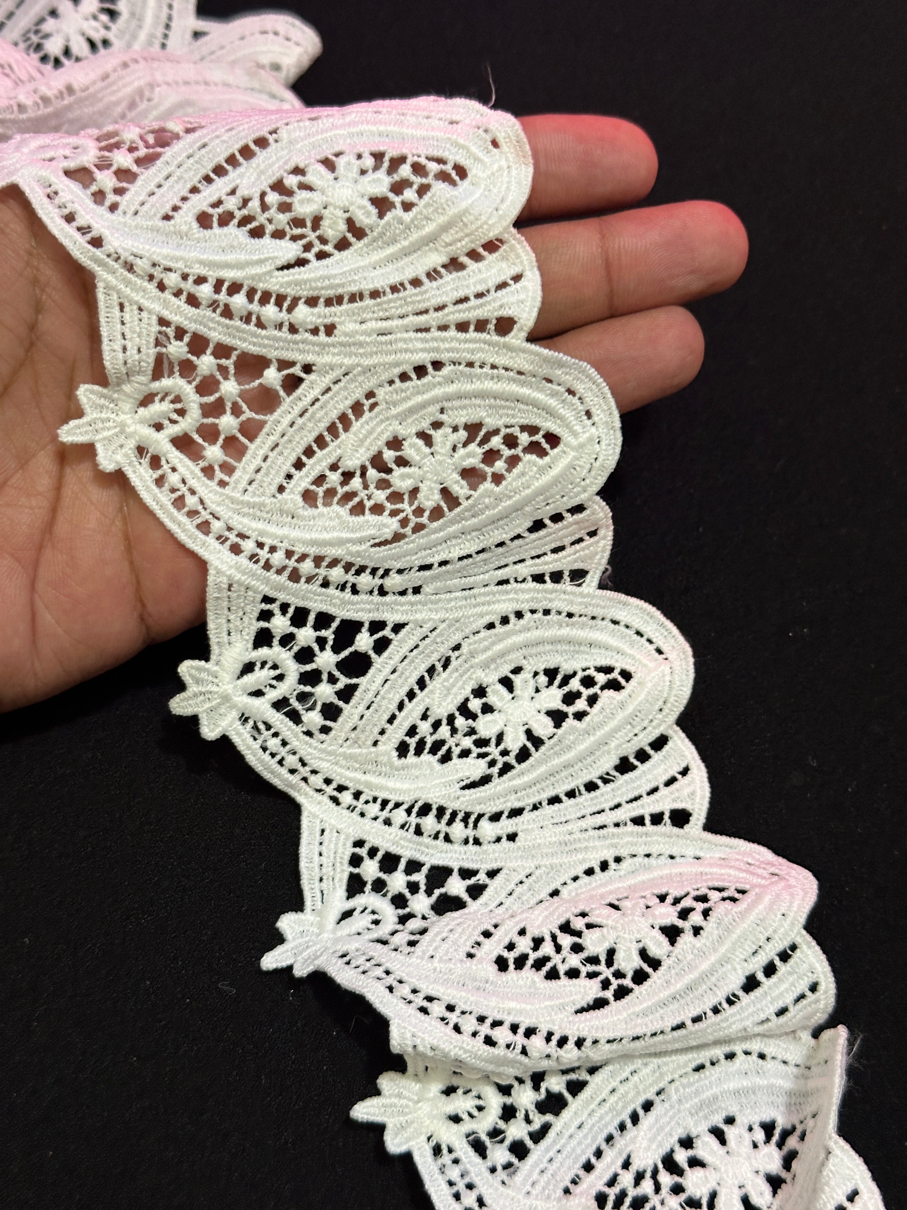 Designer 3D Milky Lace - ( L355 )