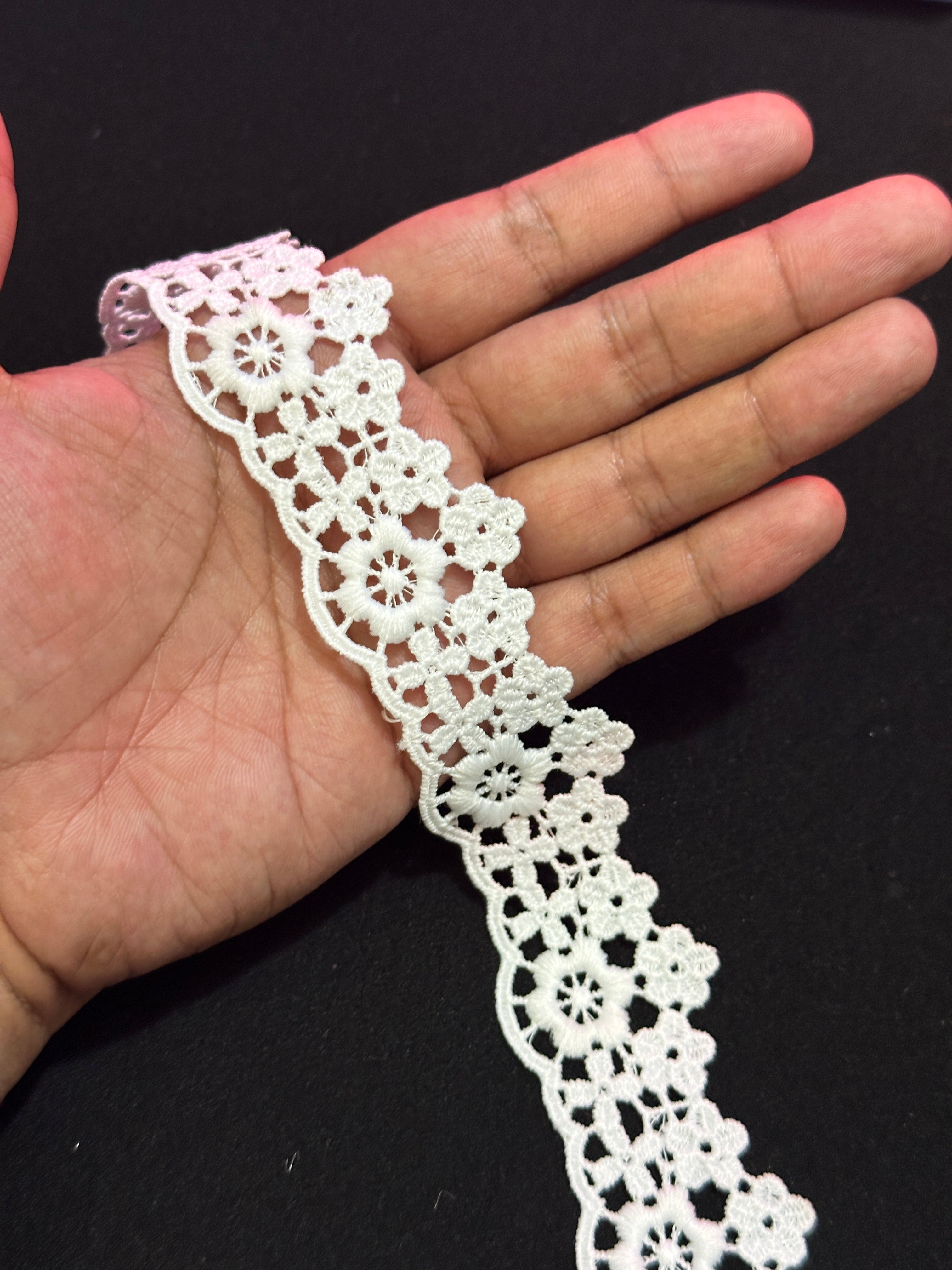 Designer 3D Milky Lace - ( L357 )