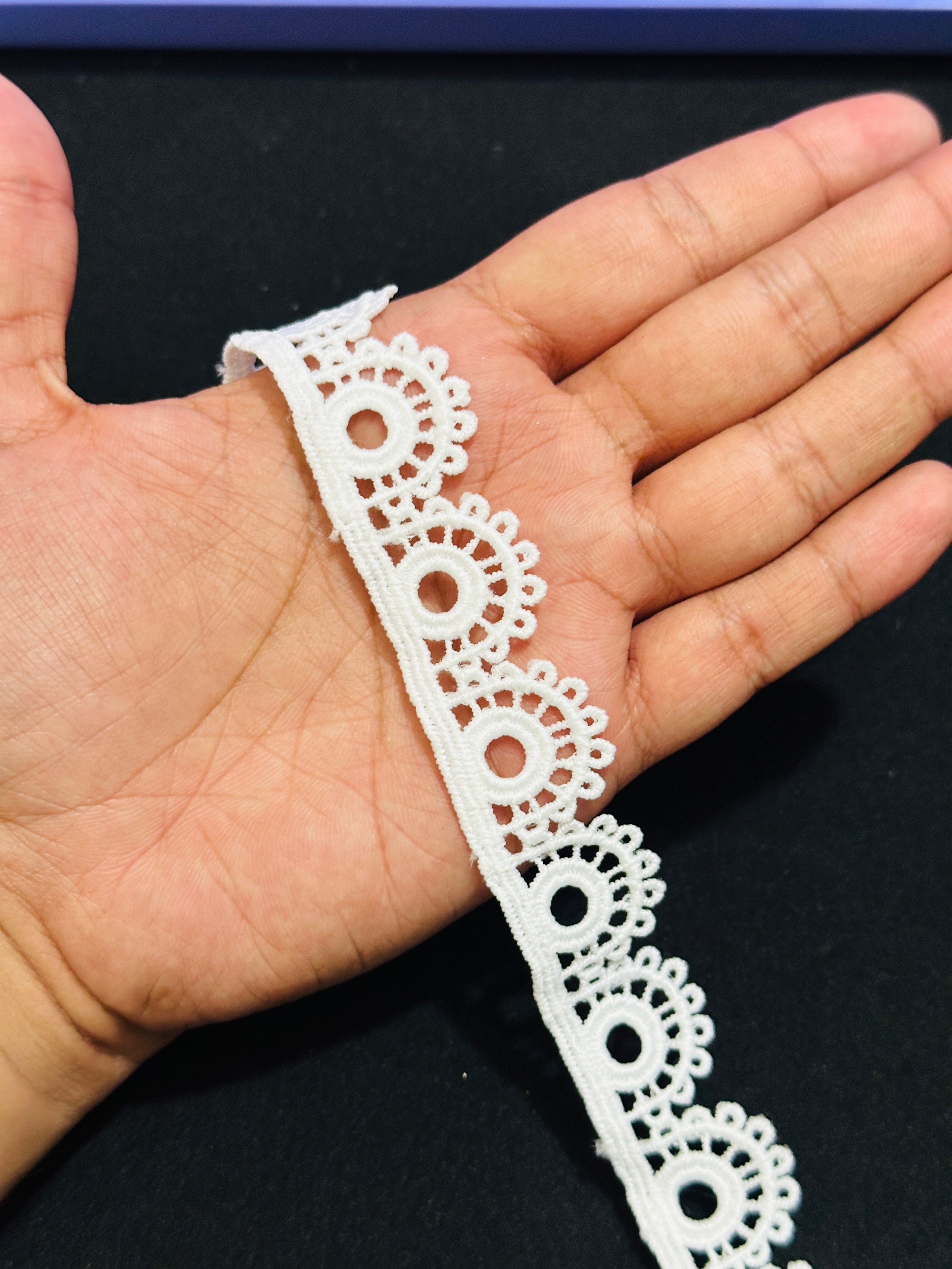 Milky Lace / Dupatta Size - ( L340 )