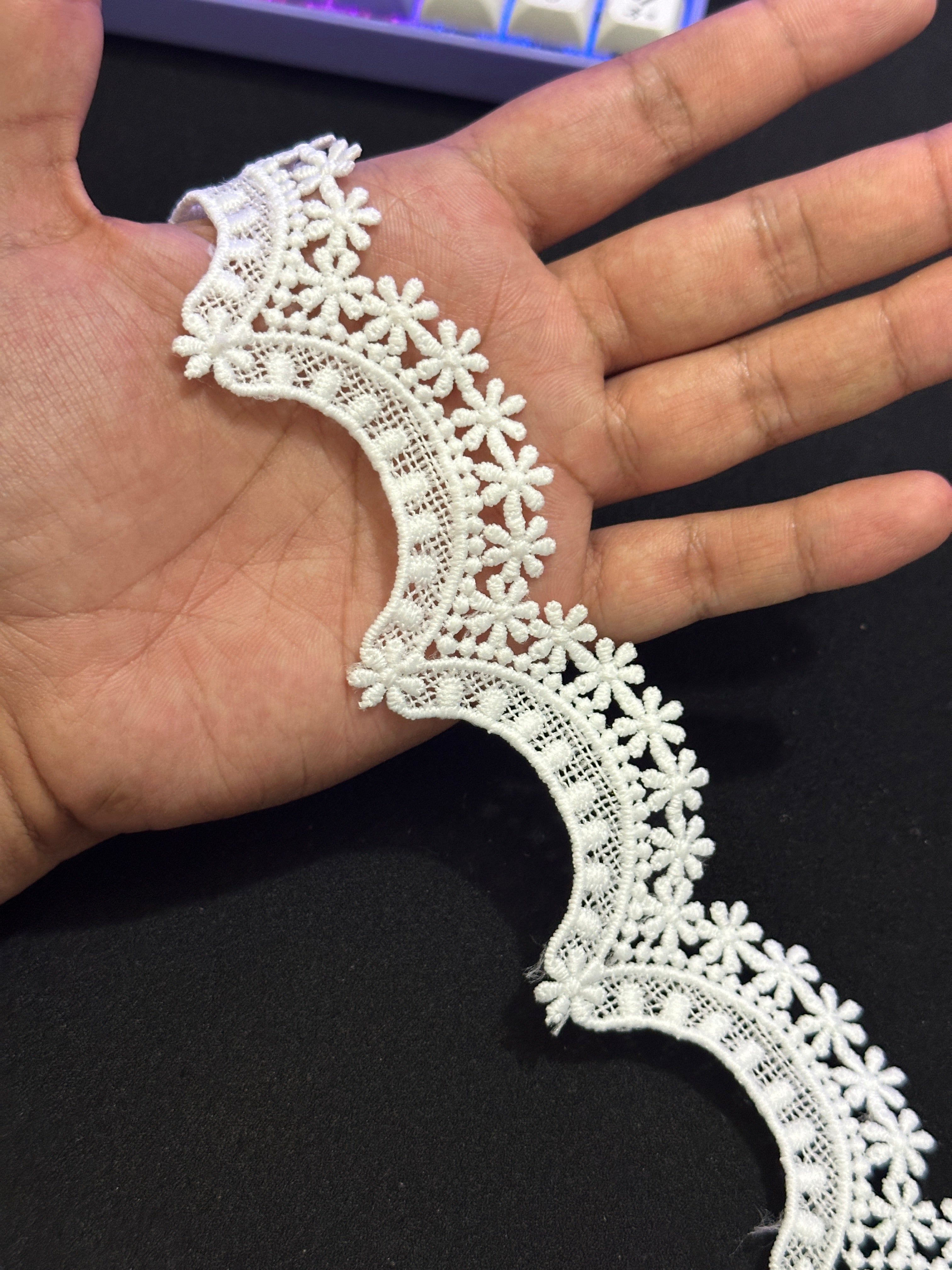 🌿 Designer 3D Milky Lace - ( L390 )