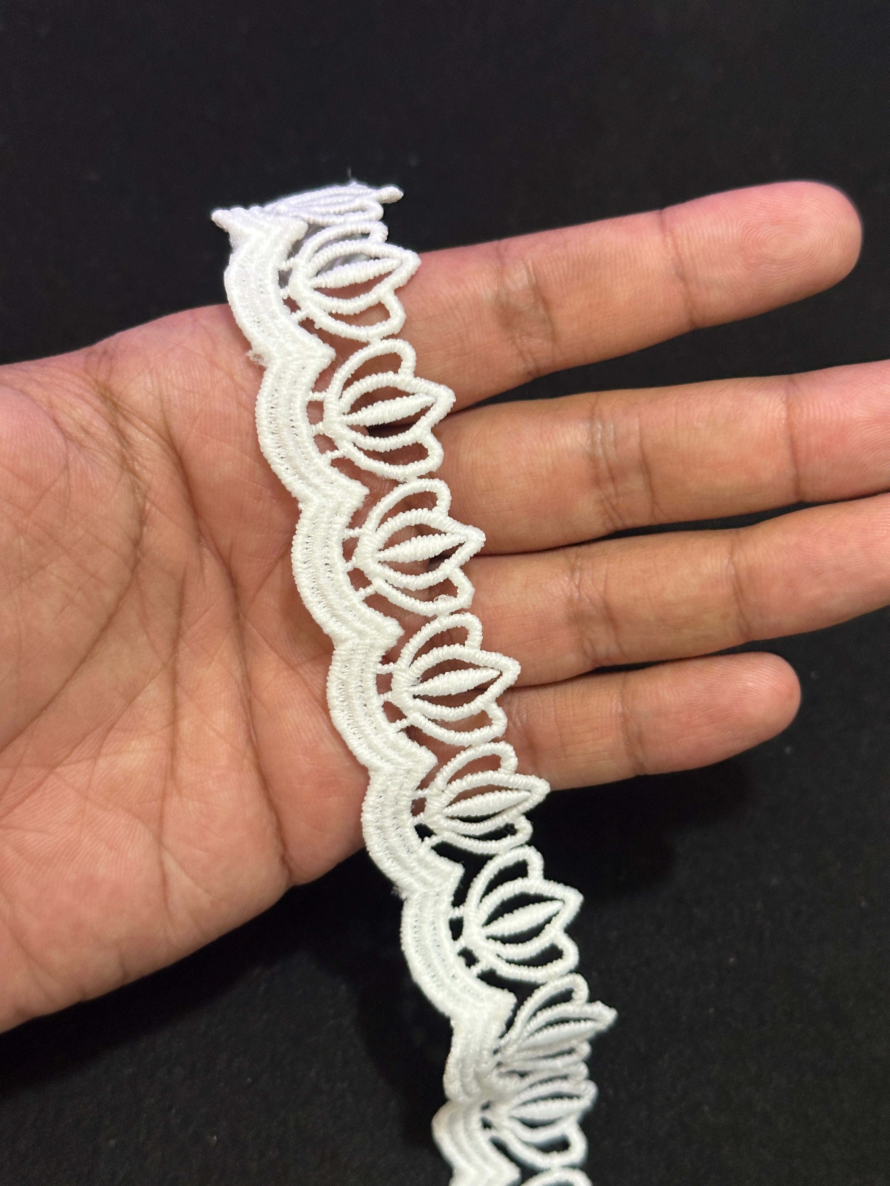 🌿Milky Lace / Dupatta Size - ( L431 )