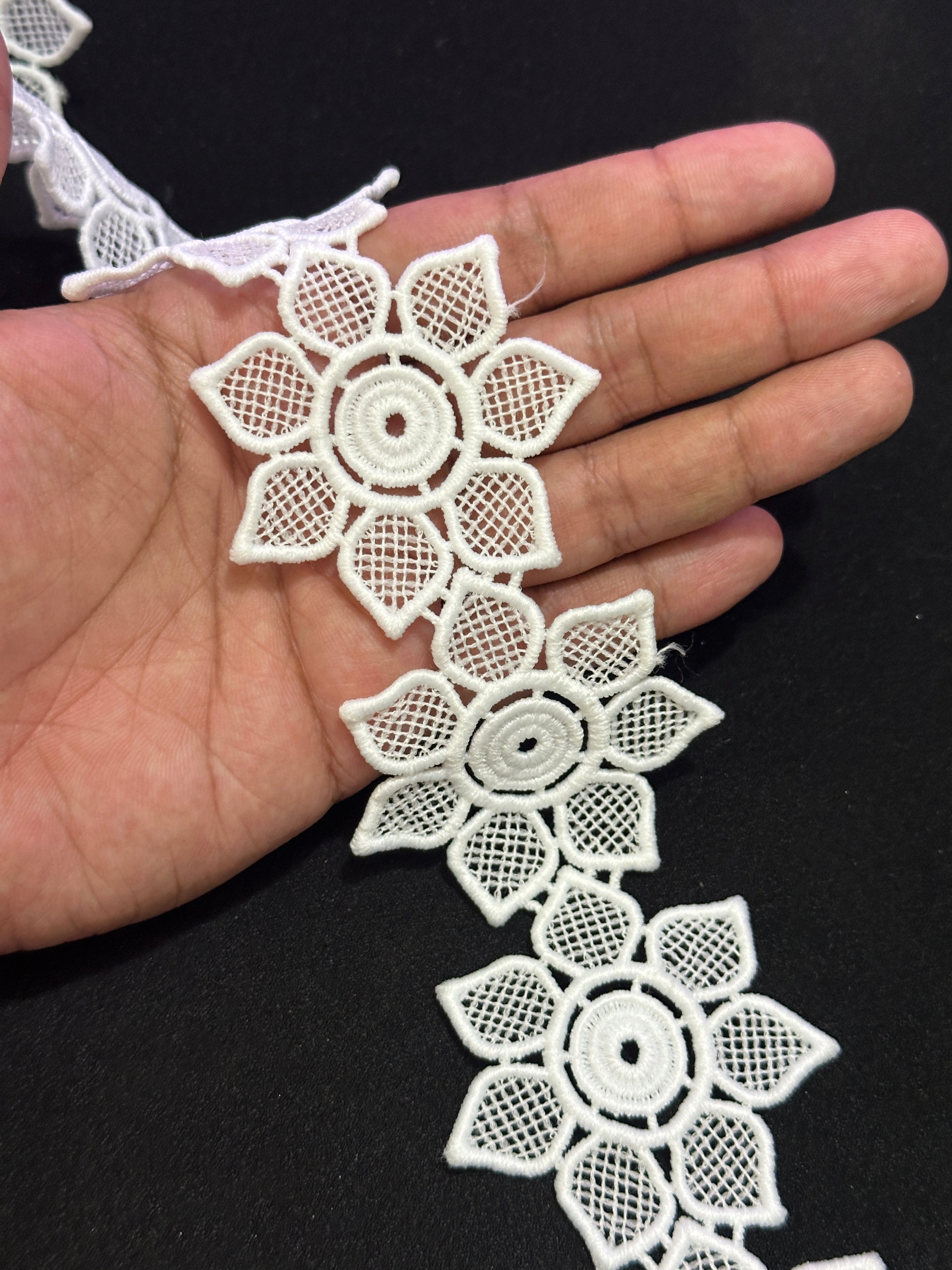 🌿 Designer 3D Milky Lace - ( L412 )
