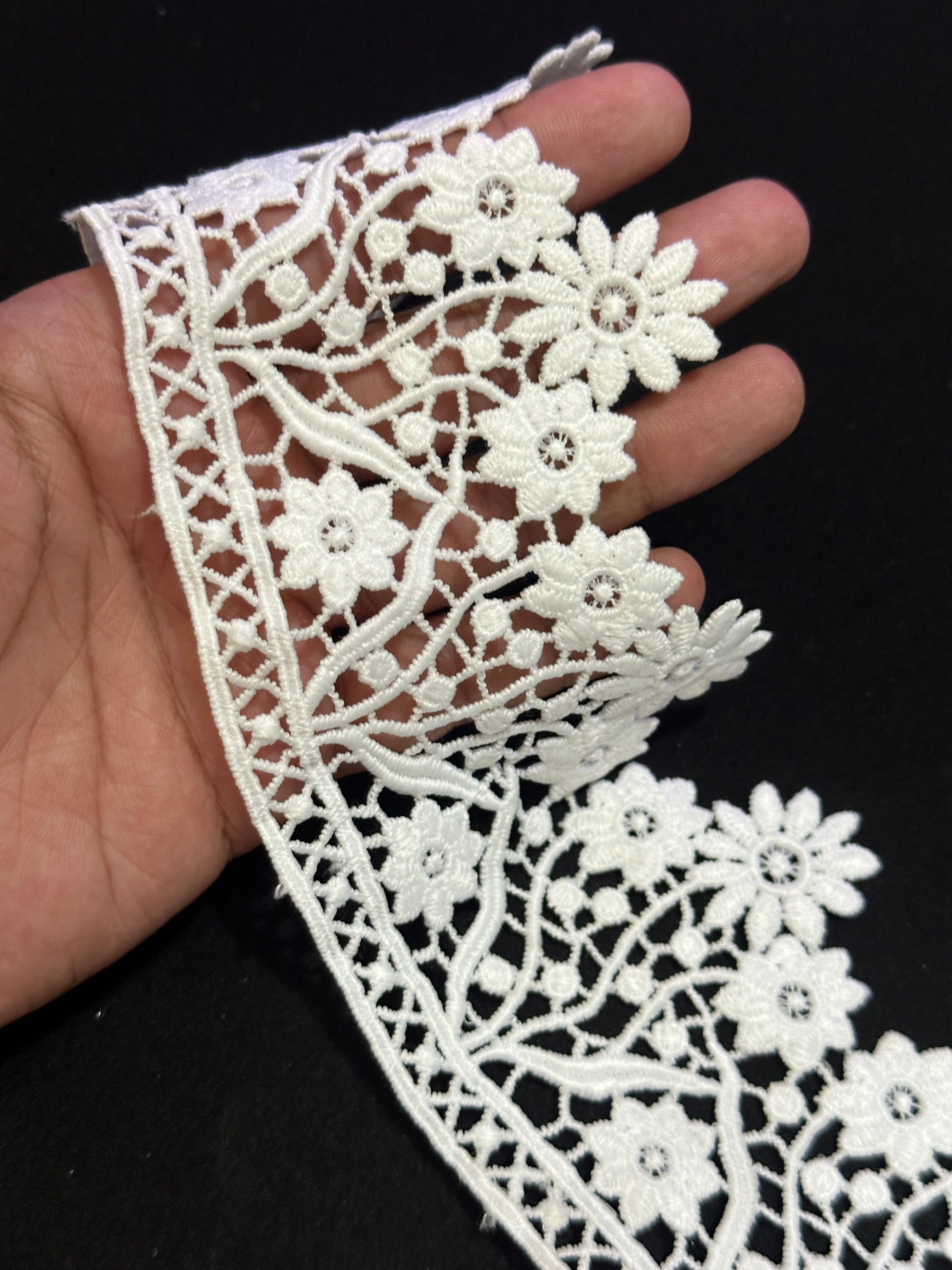 🌿 Designer 3D Milky Lace - ( L408 )