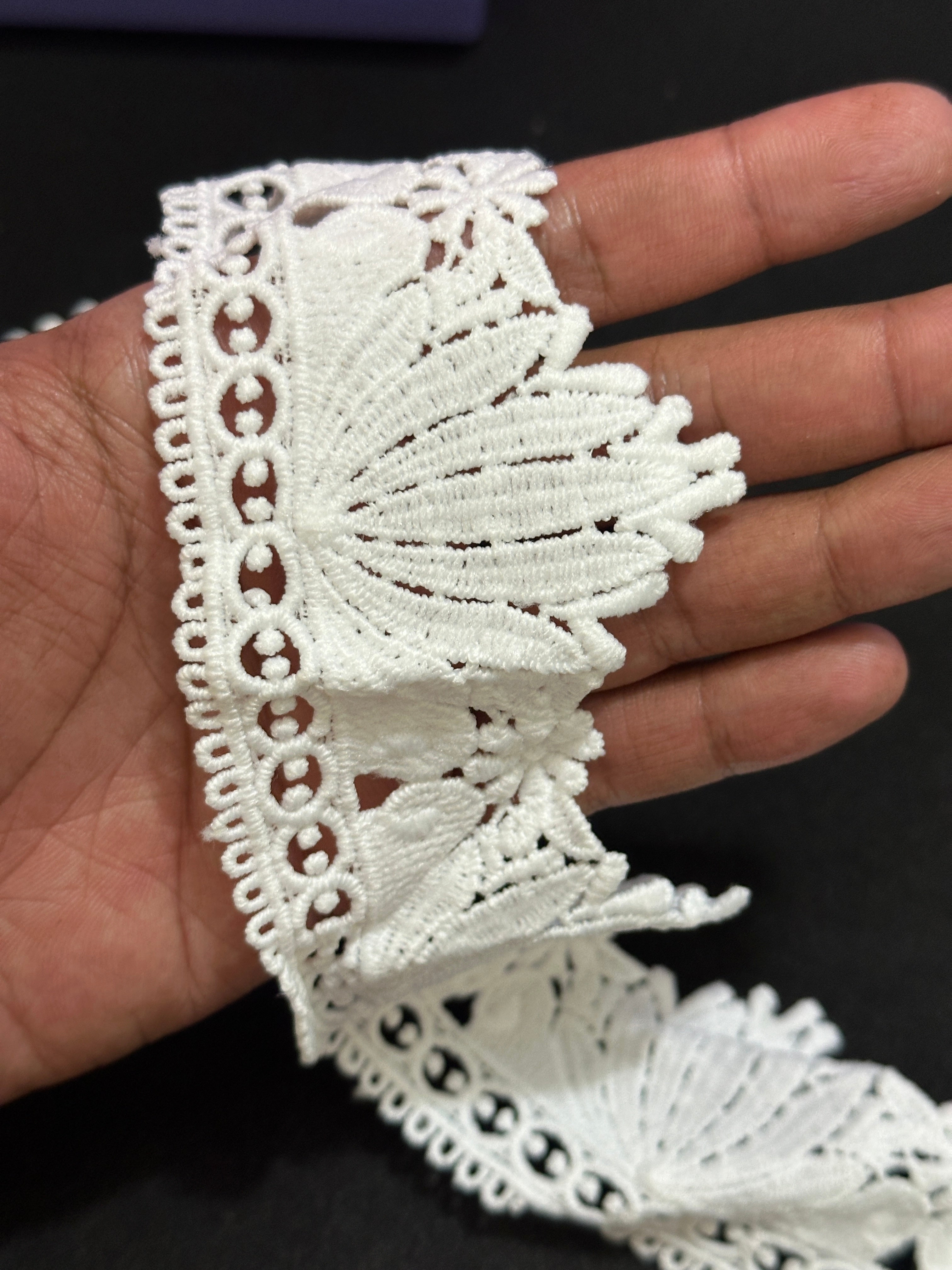 🌿 Designer 3D Milky Lace - ( L437 )
