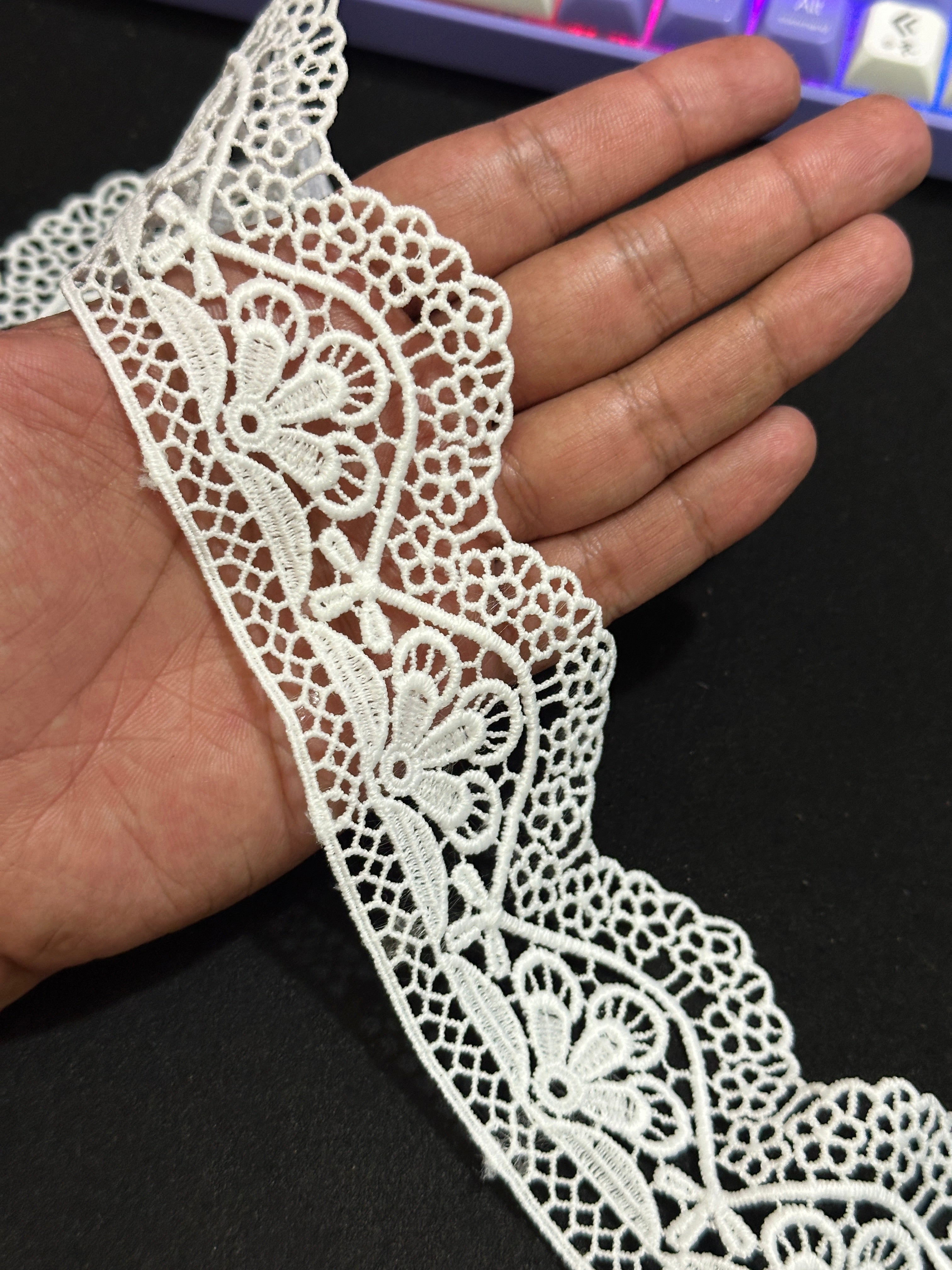 🌿 Designer 3D Milky Lace - ( L439 )