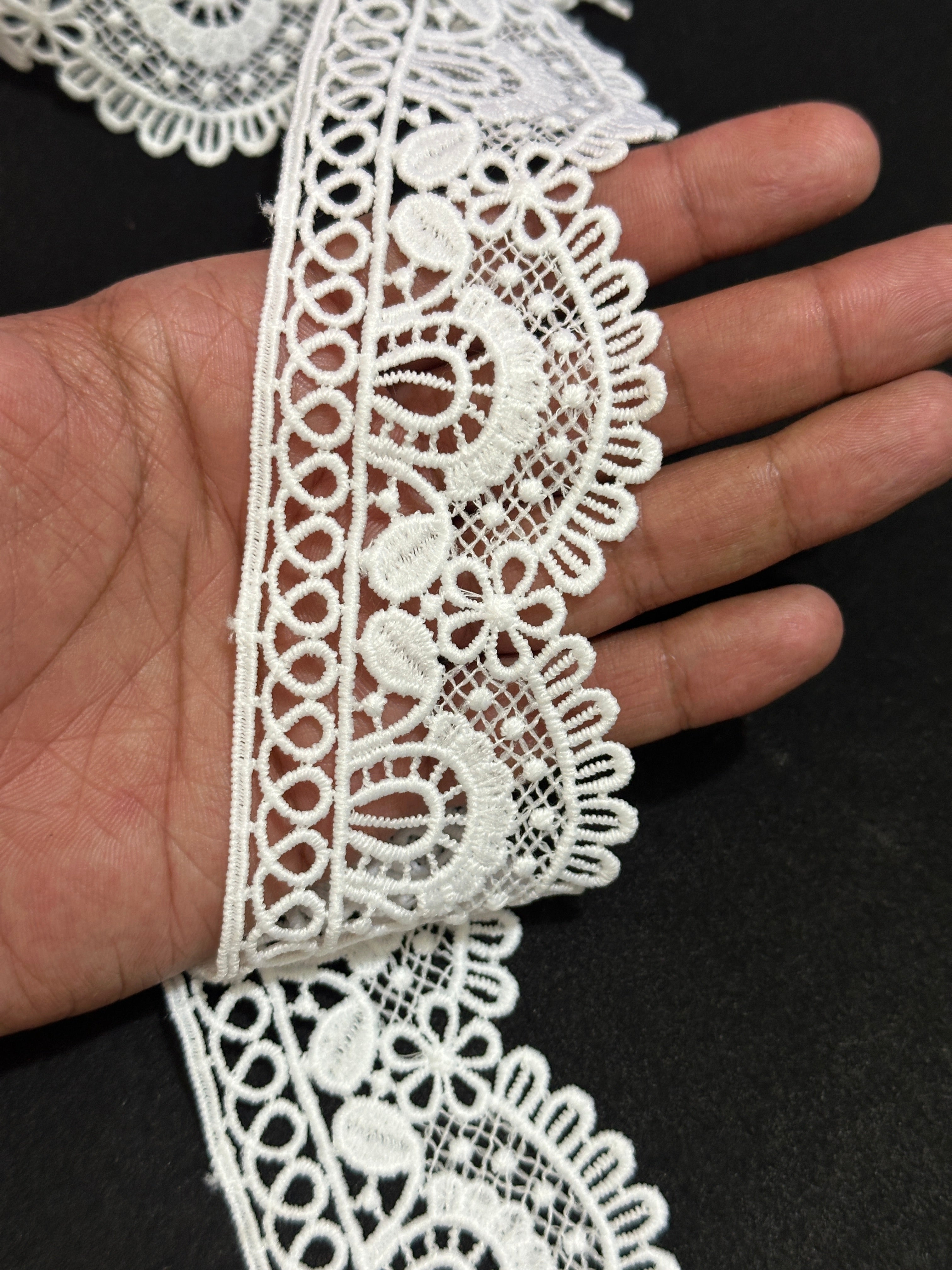 🌿 Designer 3D Milky Lace - ( L442 )
