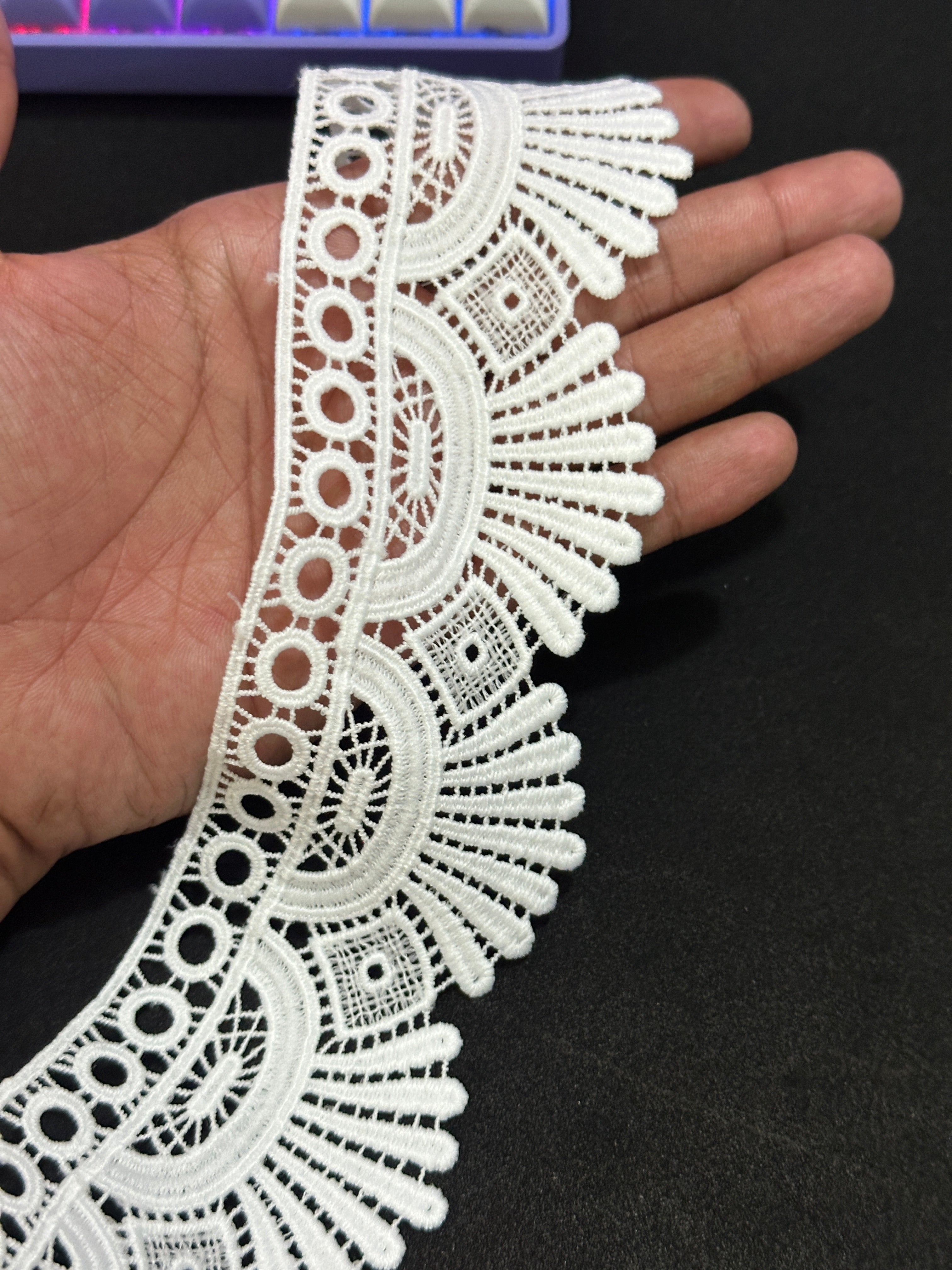 🌿 Designer 3D Milky Lace - ( L446 )