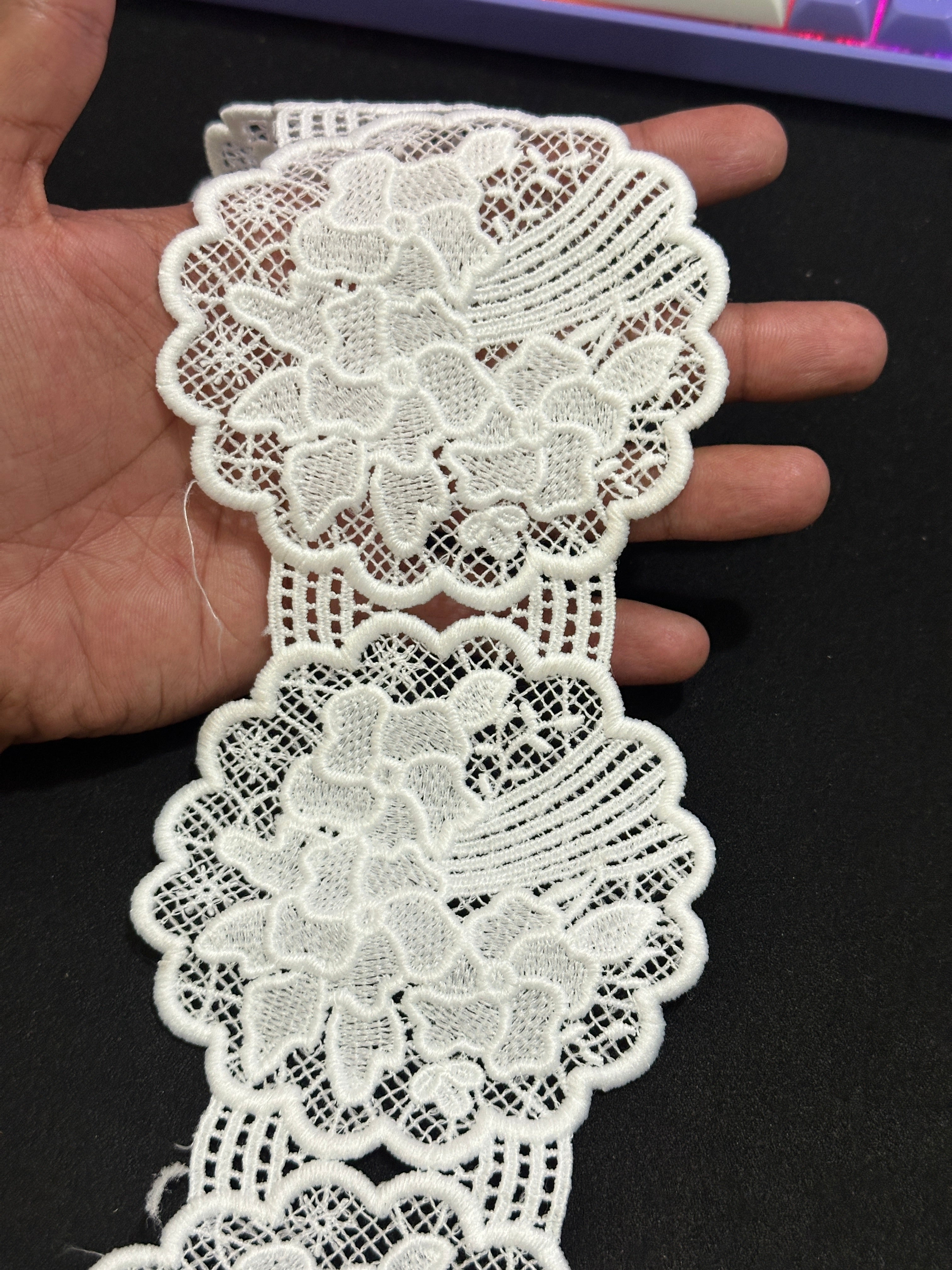 🌿 Designer 3D Milky Lace - ( L467 )