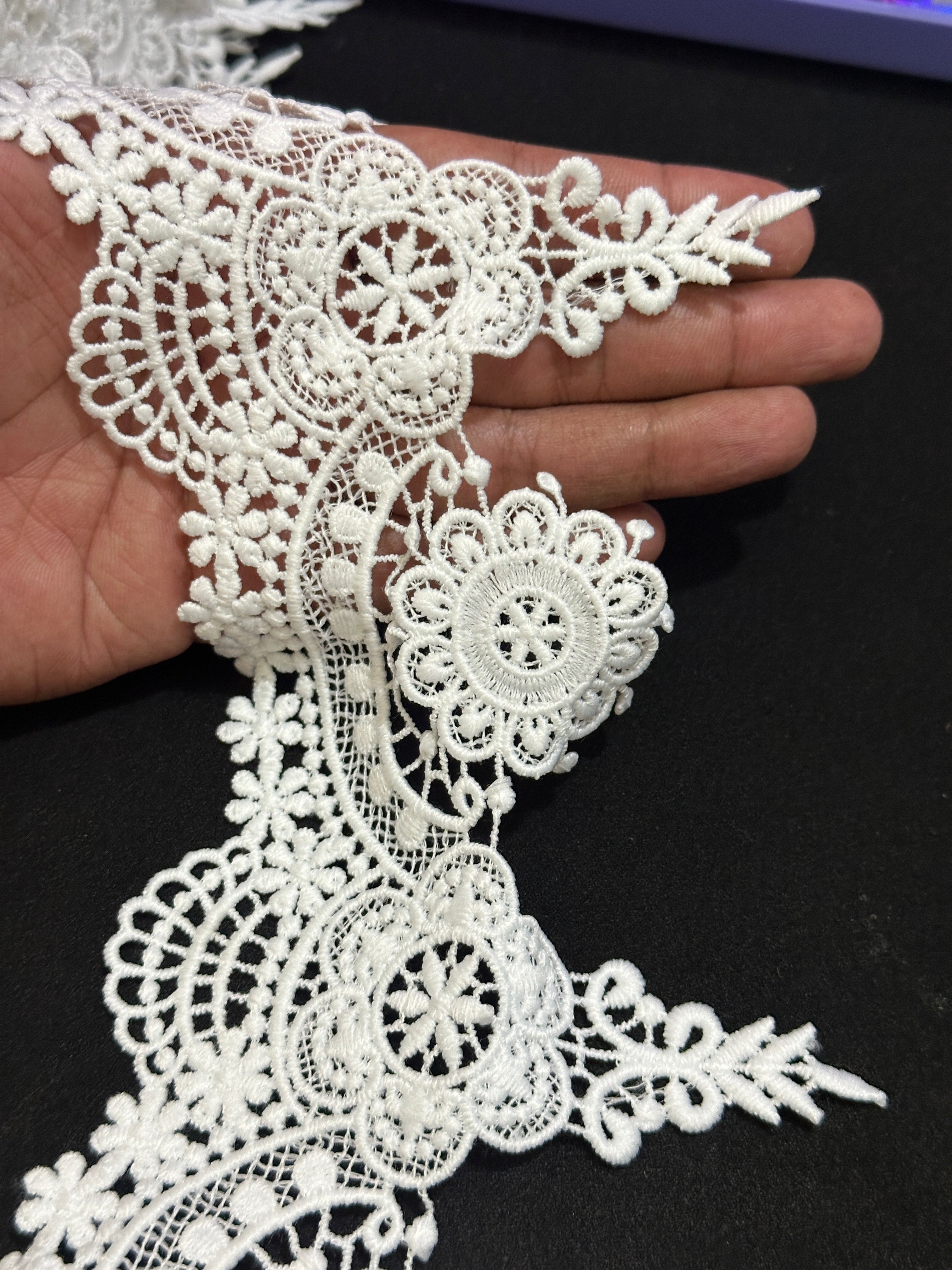 🌿 Designer 3D Milky Lace - ( L469 )