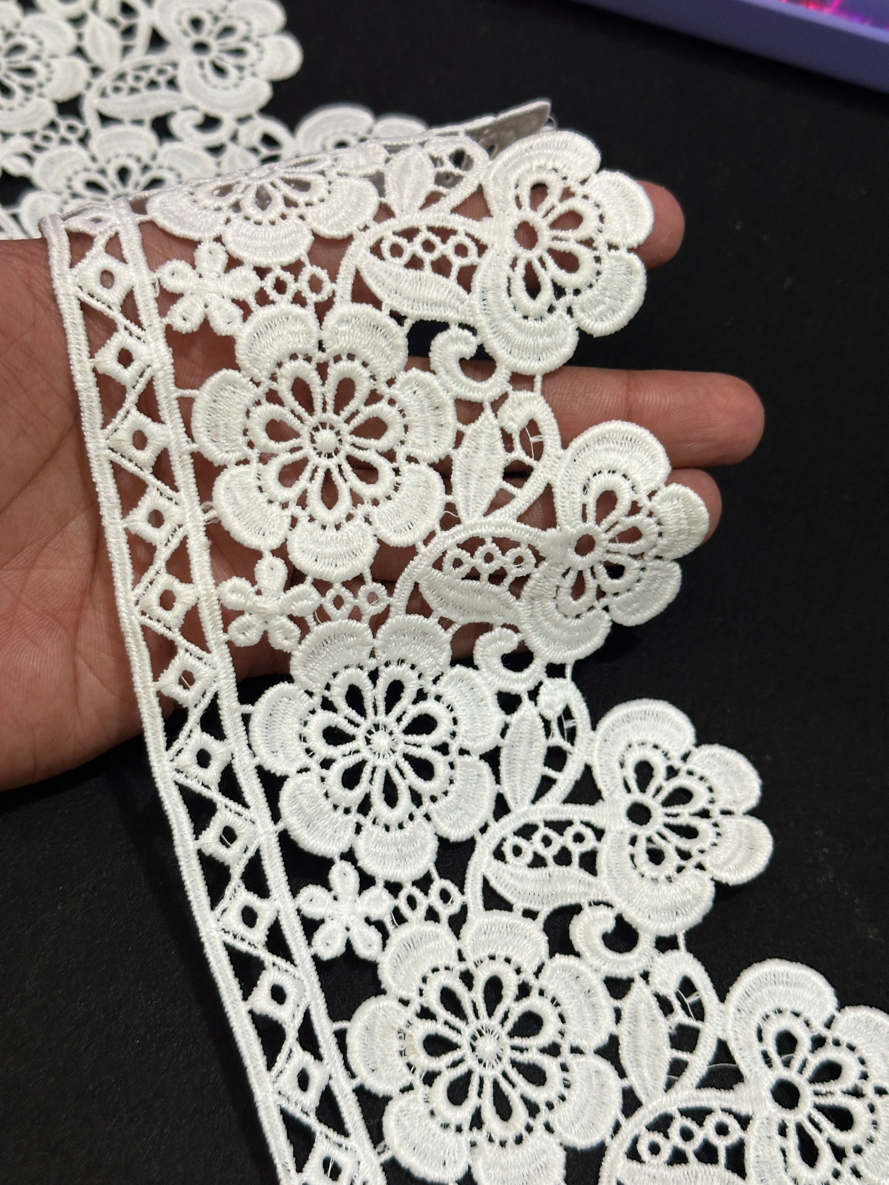 🌿 Designer 3D Milky Lace - ( L470 )