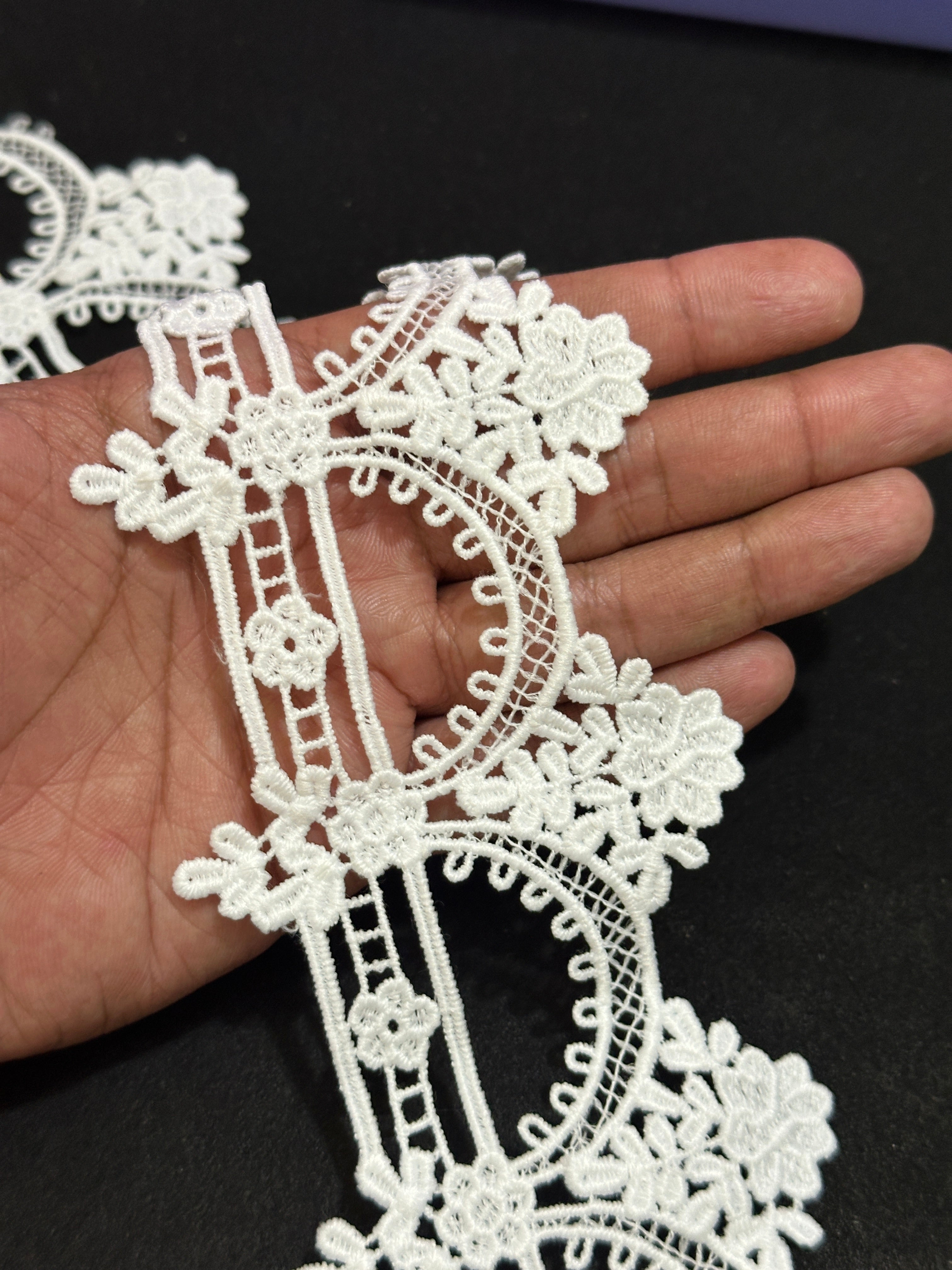 🌿 Designer 3D Milky Lace - ( L472 )