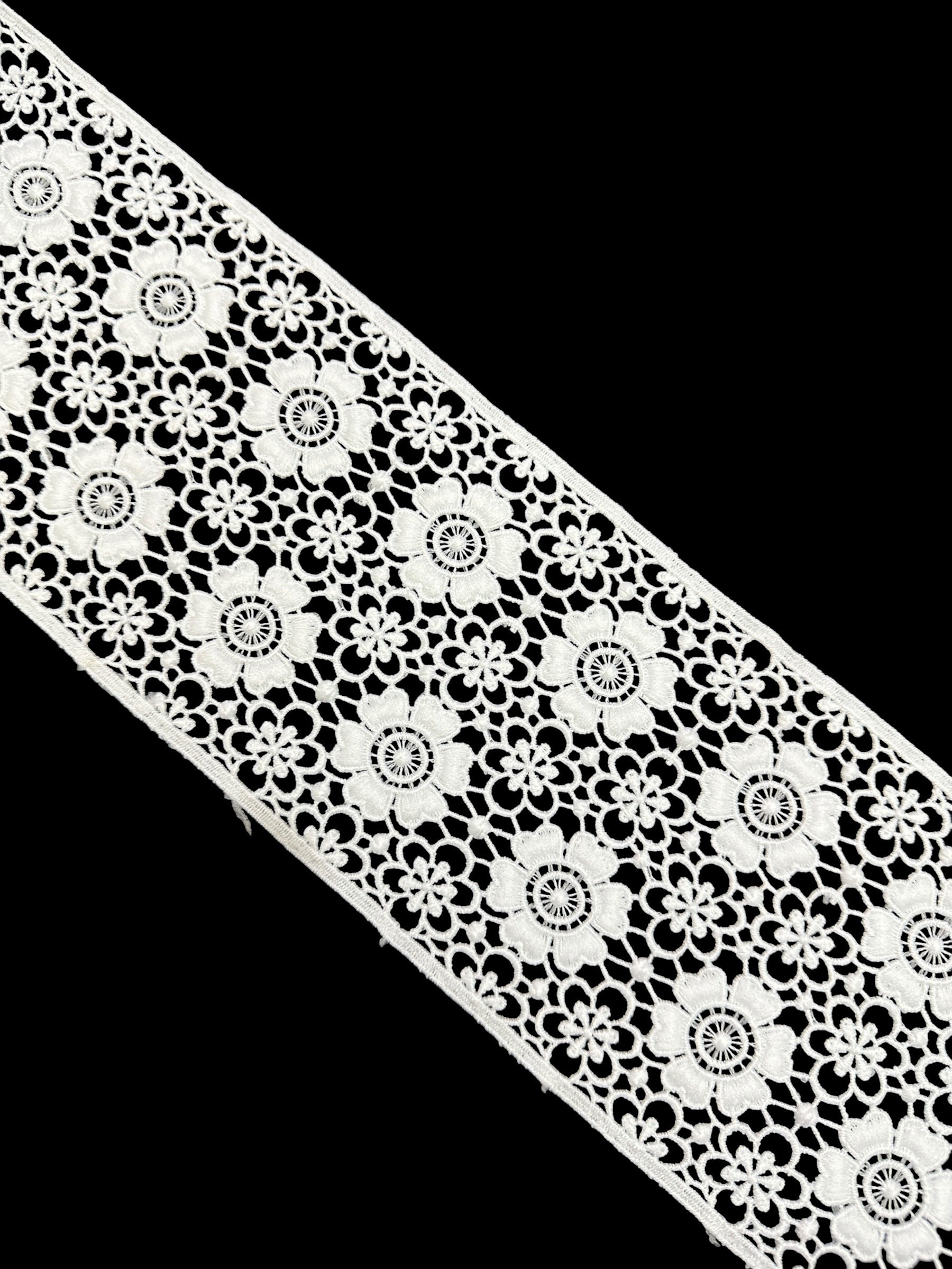 🌿 Milky Border Lace Feeta / Filling –  ( L448 )