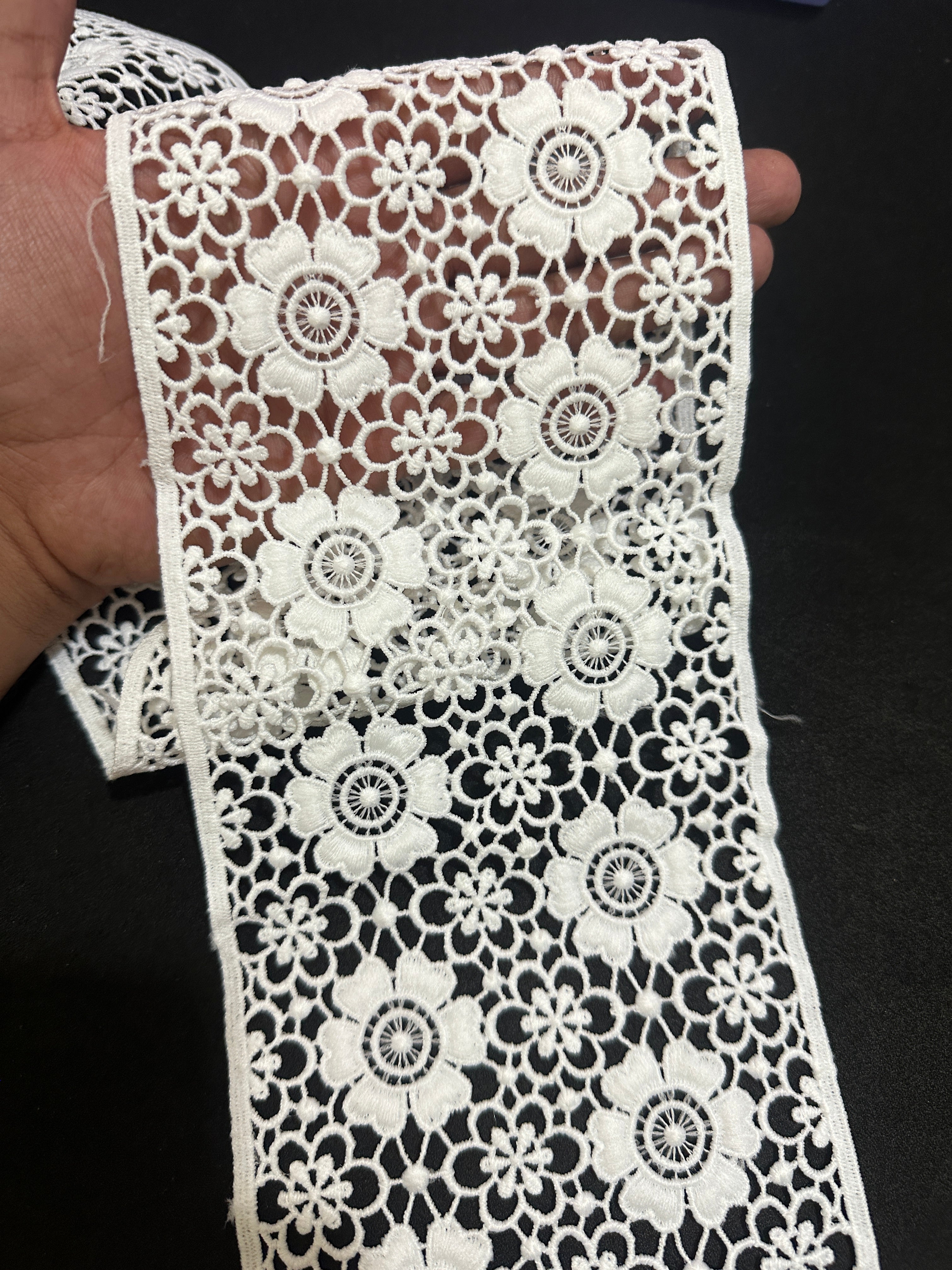 🌿 Milky Border Lace Feeta / Filling –  ( L448 )