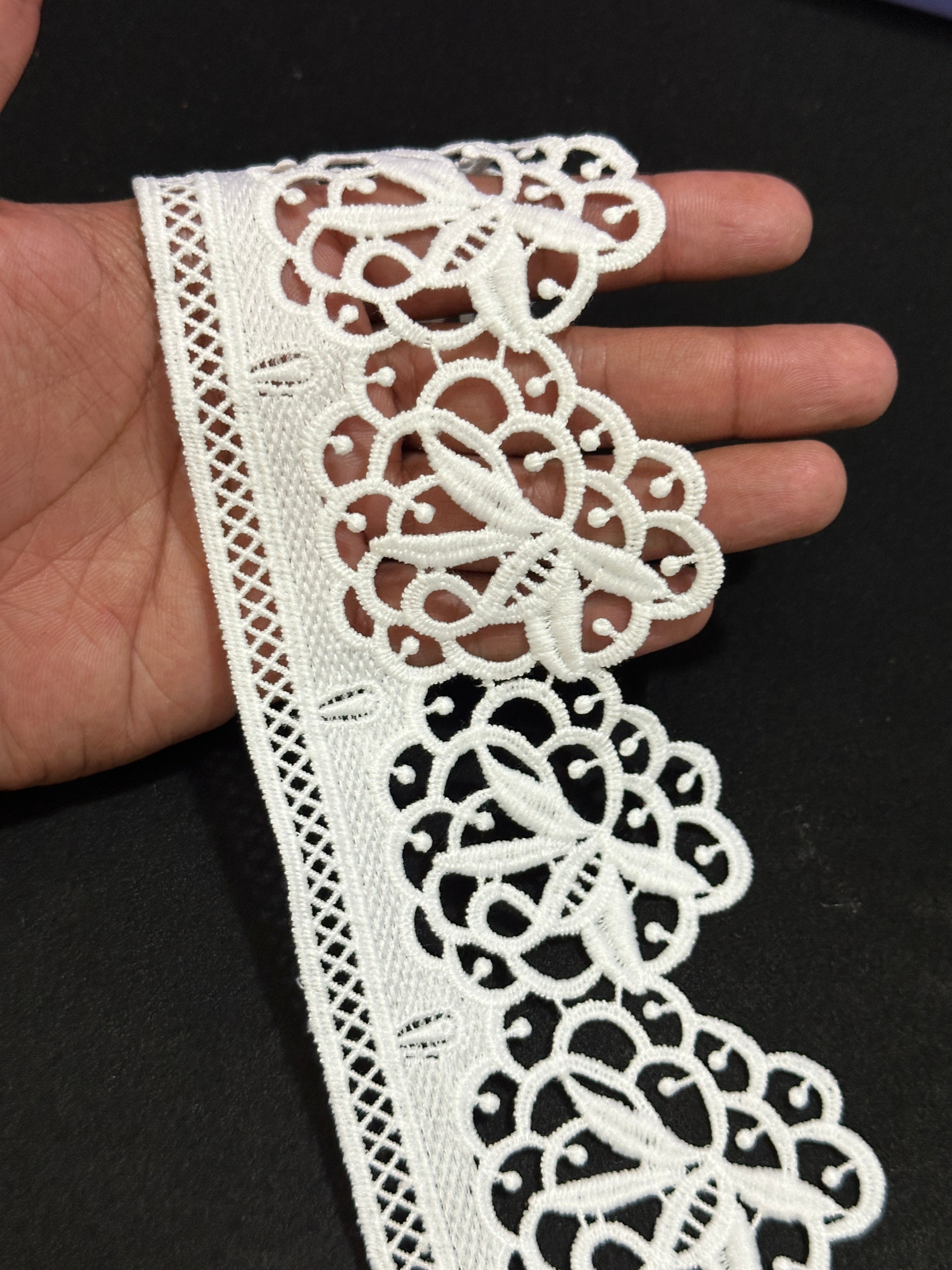 🌿 Designer 3D Milky Lace - ( L479 )