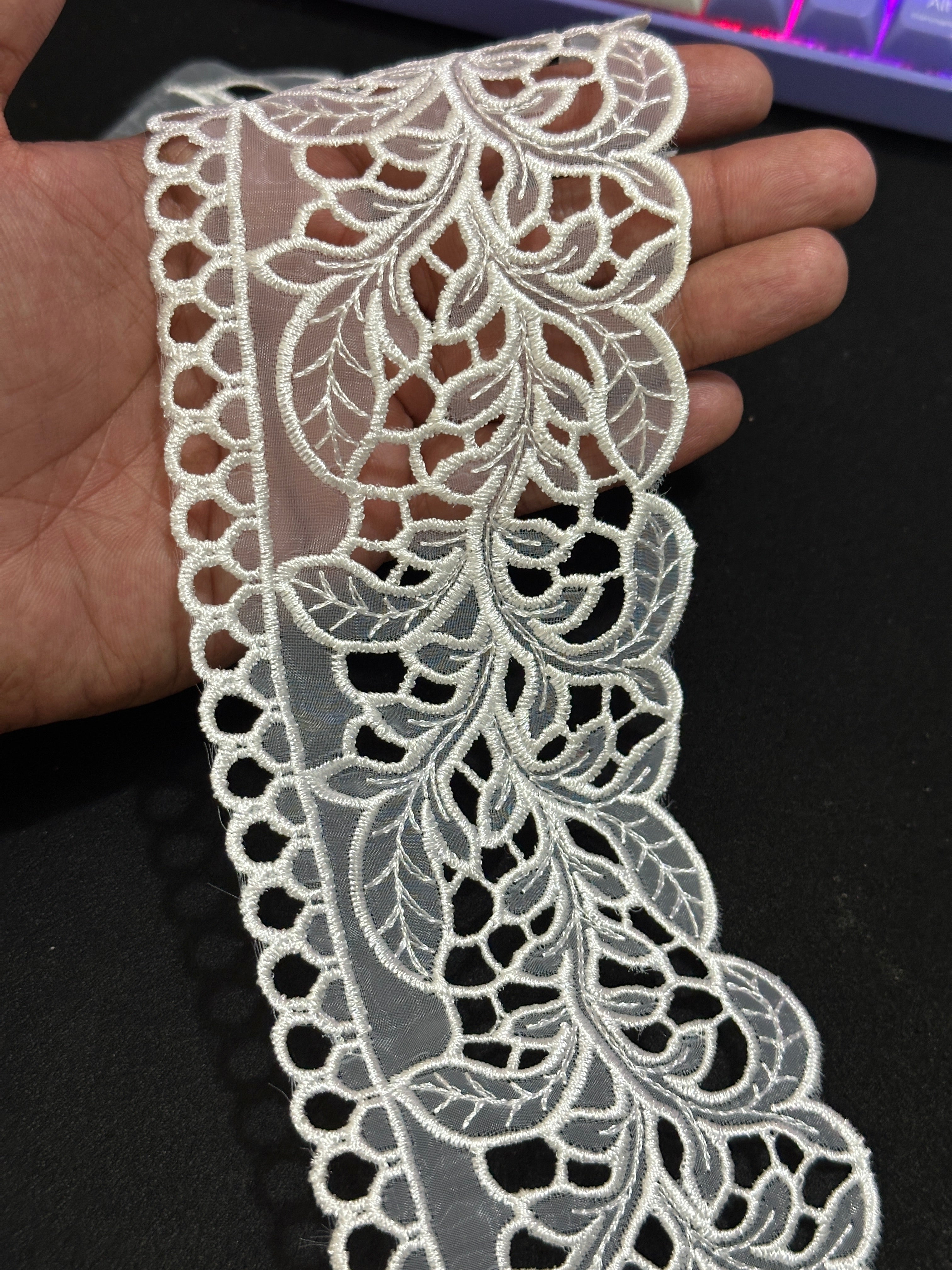 🌿Designer Border Lace – Elegant Floral Pattern ( L465 )