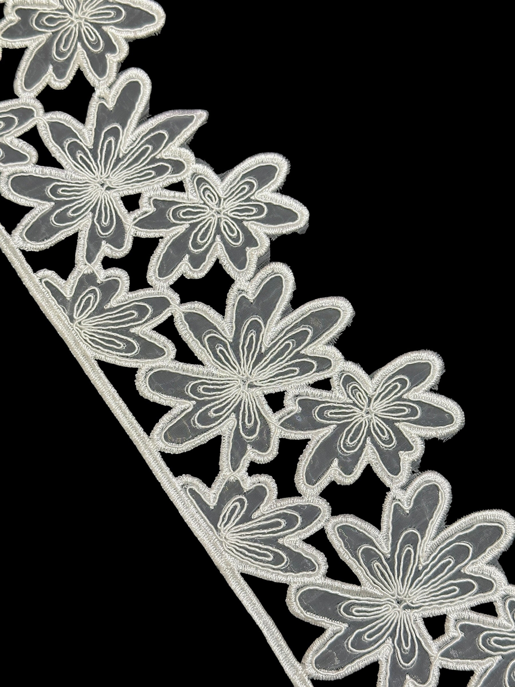 🌿Designer Border Lace – Elegant Floral Pattern ( L466 )