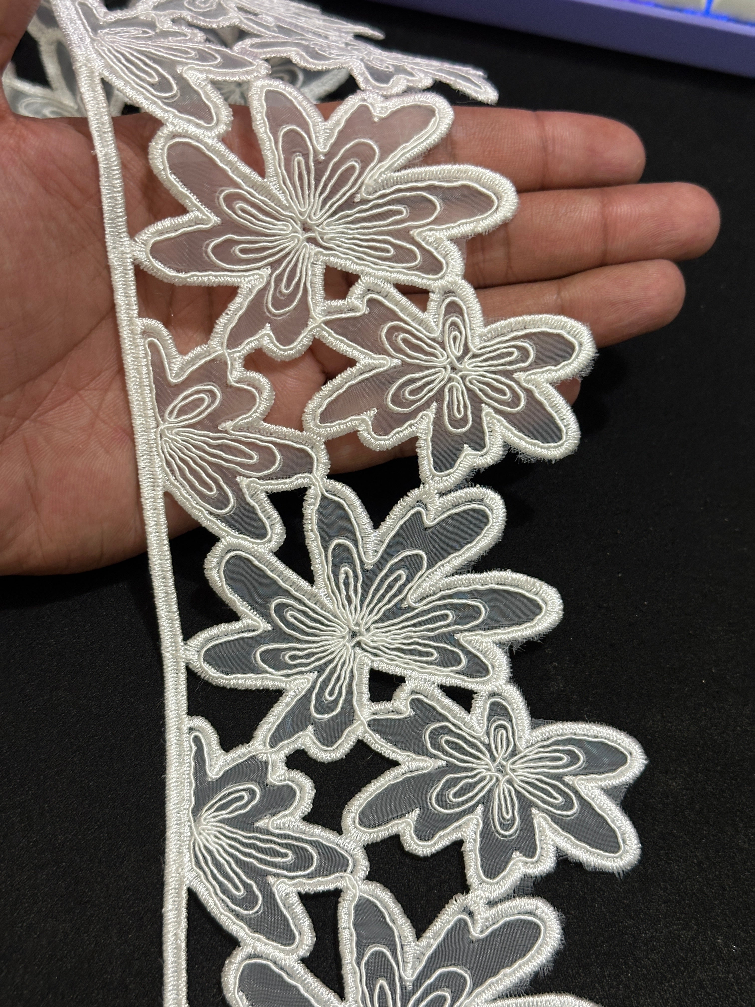 🌿Designer Border Lace – Elegant Floral Pattern ( L466 )
