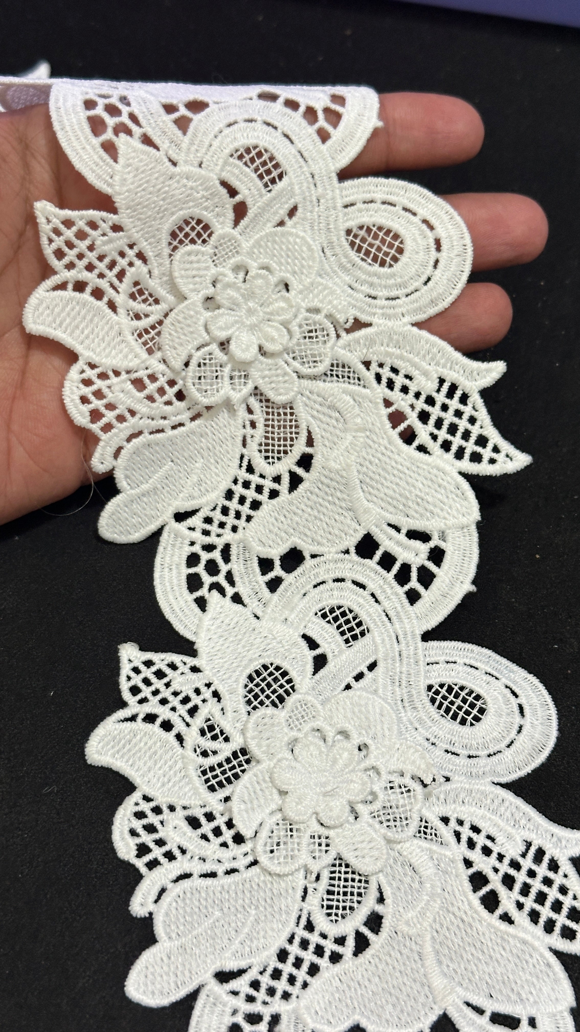 🌿 Designer 3D Milky Lace - ( L487 )