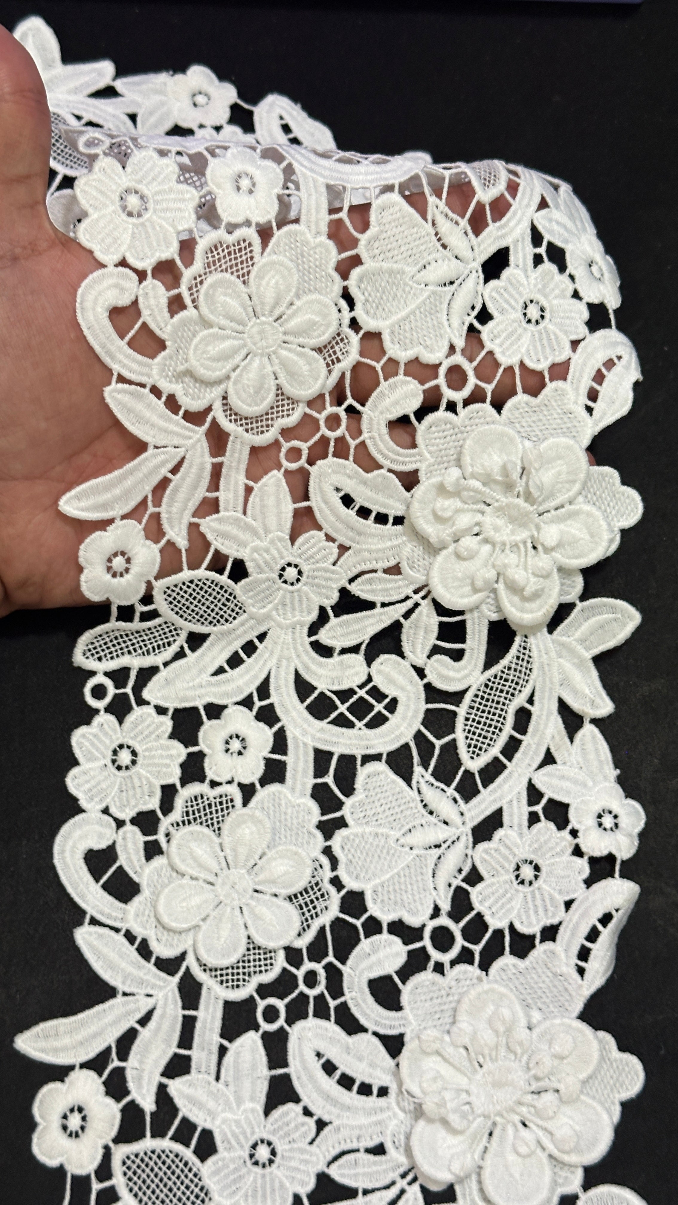 🌿 Designer 3D Milky Lace - ( L489 )