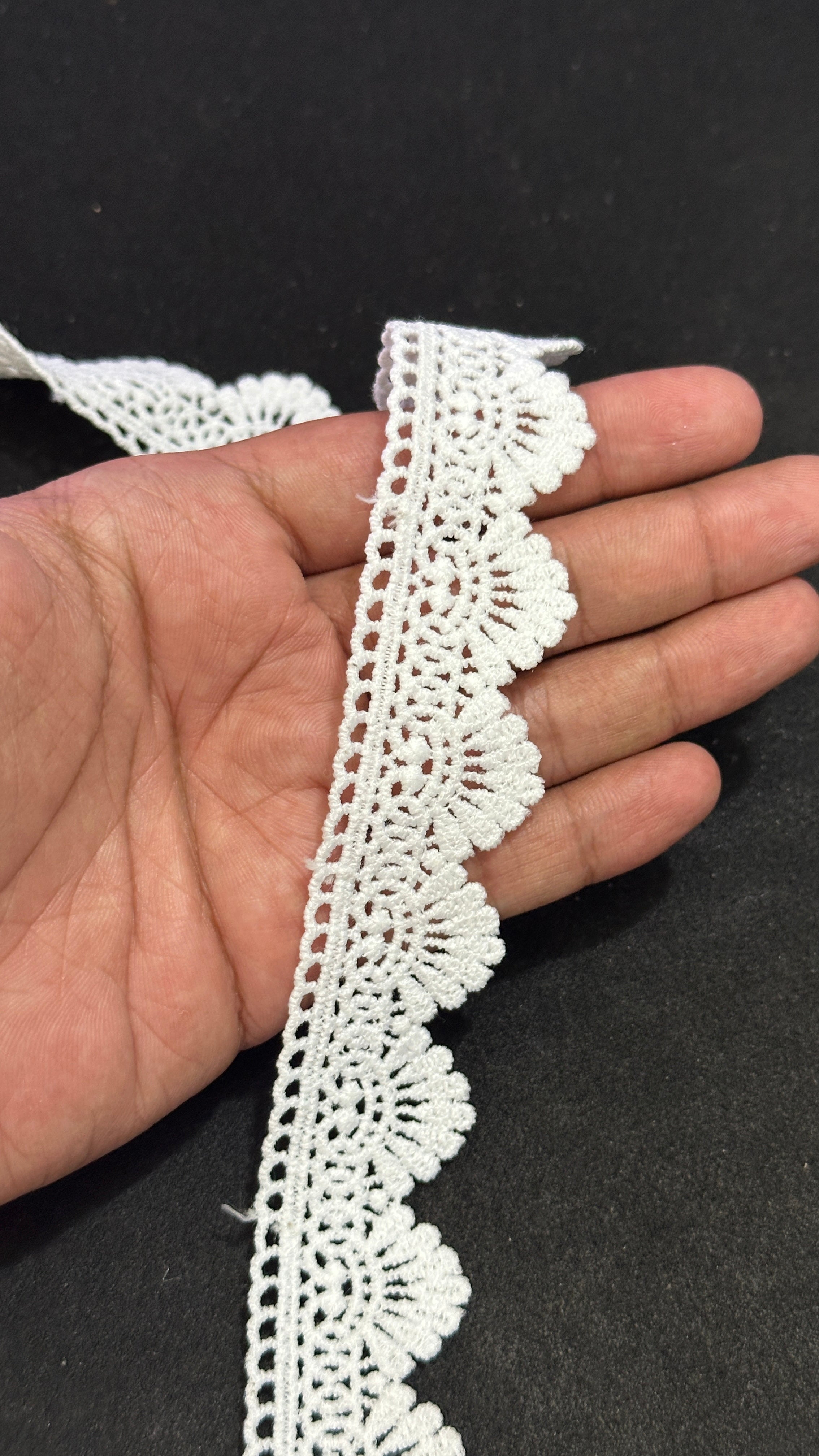 🌿Milky Lace / Dupatta Size - ( L495 )