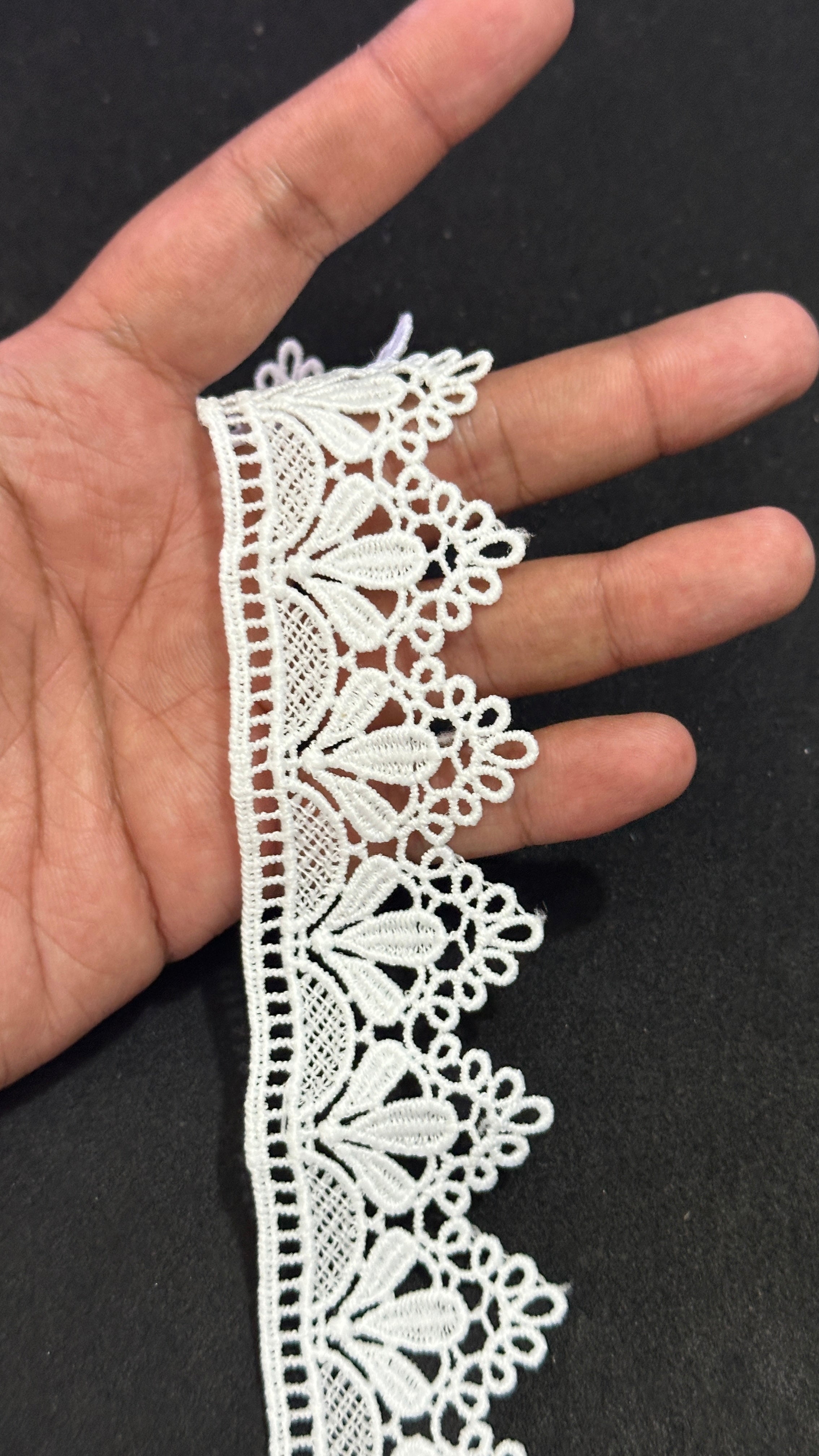 🌿Milky Lace / Dupatta Size - ( L501 )
