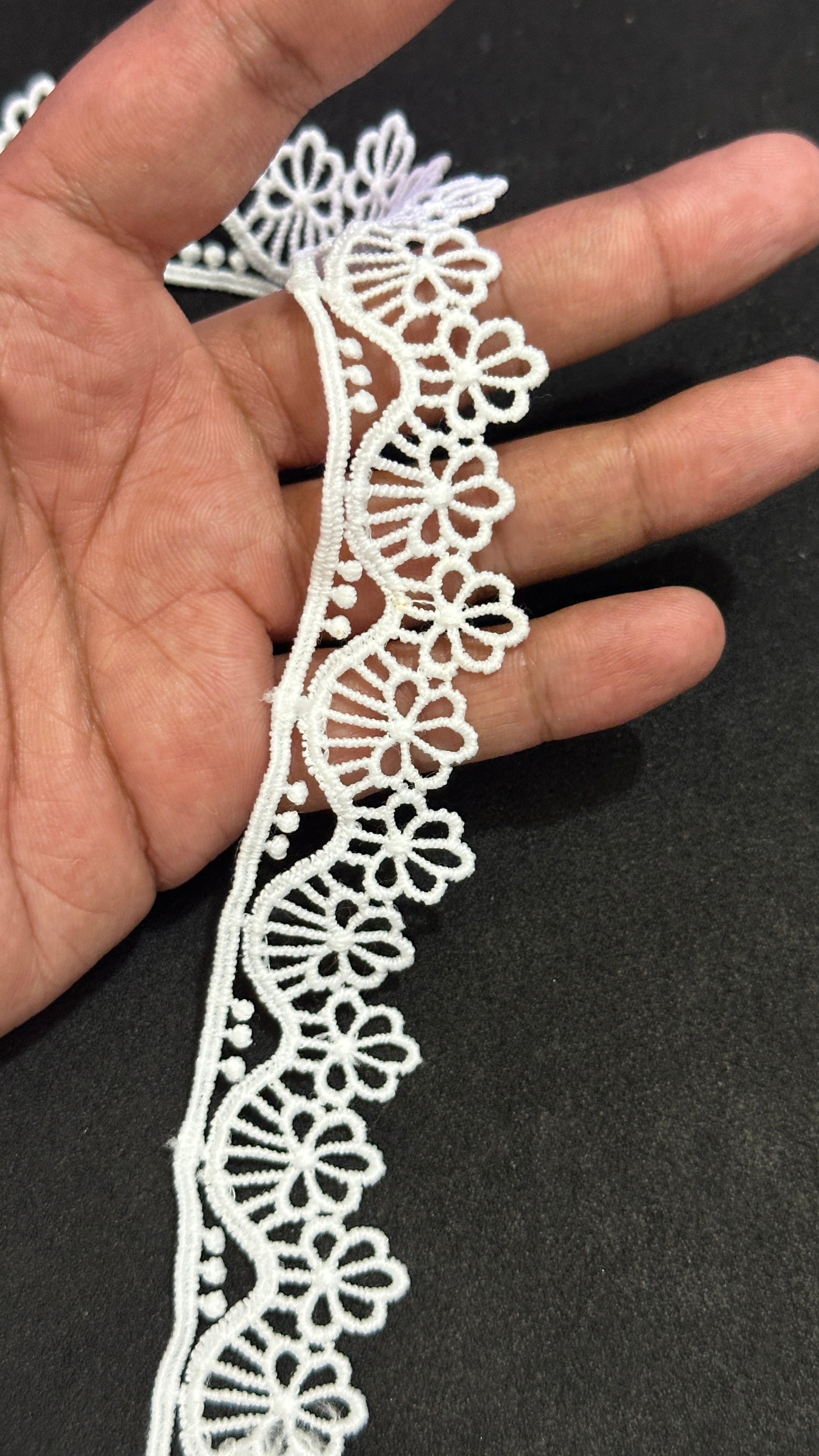 🌿Milky Lace / Dupatta Size - ( L505 )