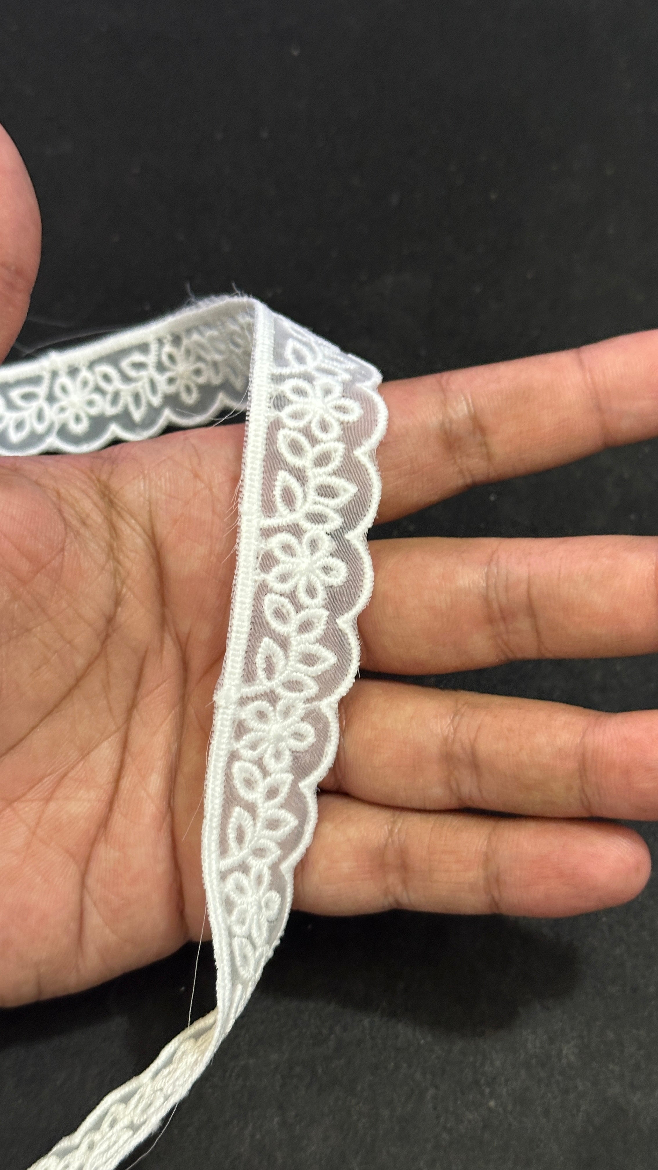🌿Milky Lace / Dupatta Size - ( L517 )