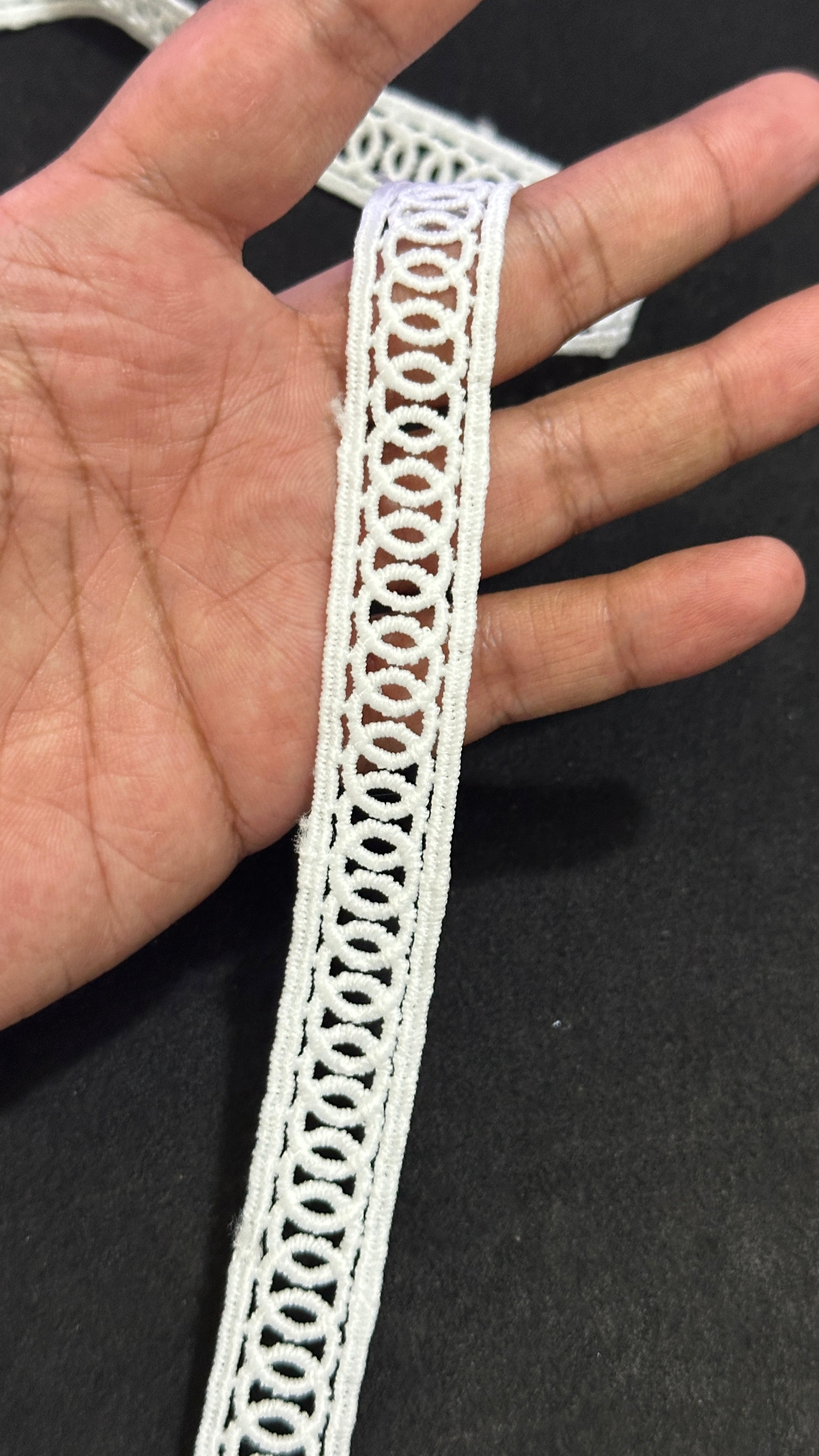 🌿 Milky Border Lace Feeta / Filling –  ( L492 )